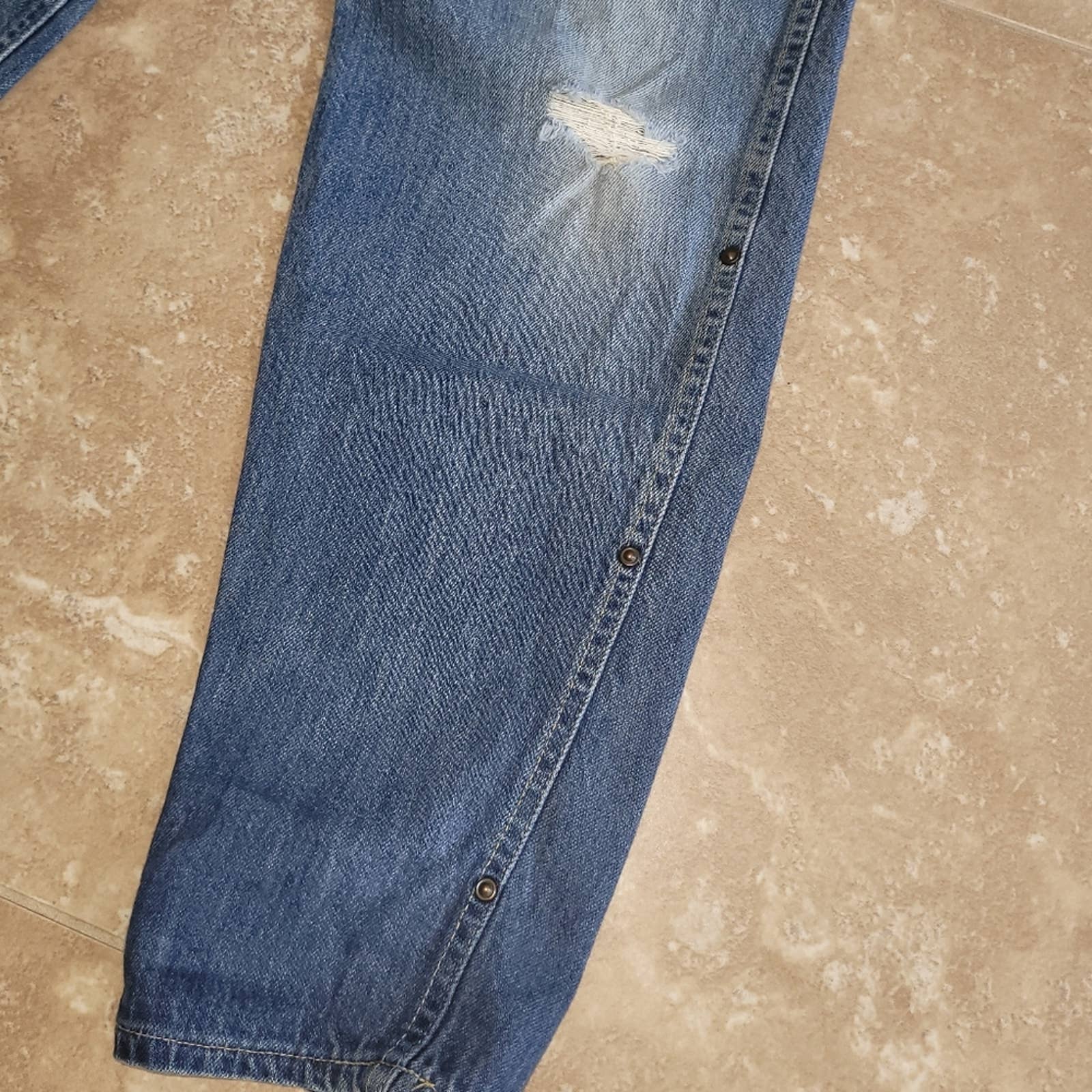 Vintage Medium Blue Wash High Waist Denim Jeans - Xxs by Lee - Image 5