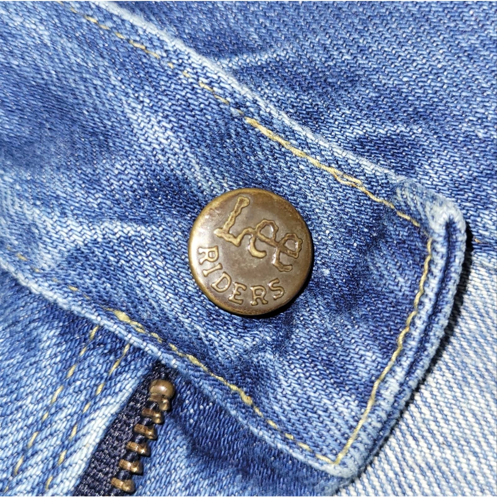 Vintage Medium Blue Wash High Waist Denim Jeans - Xxs by Lee - Image 9