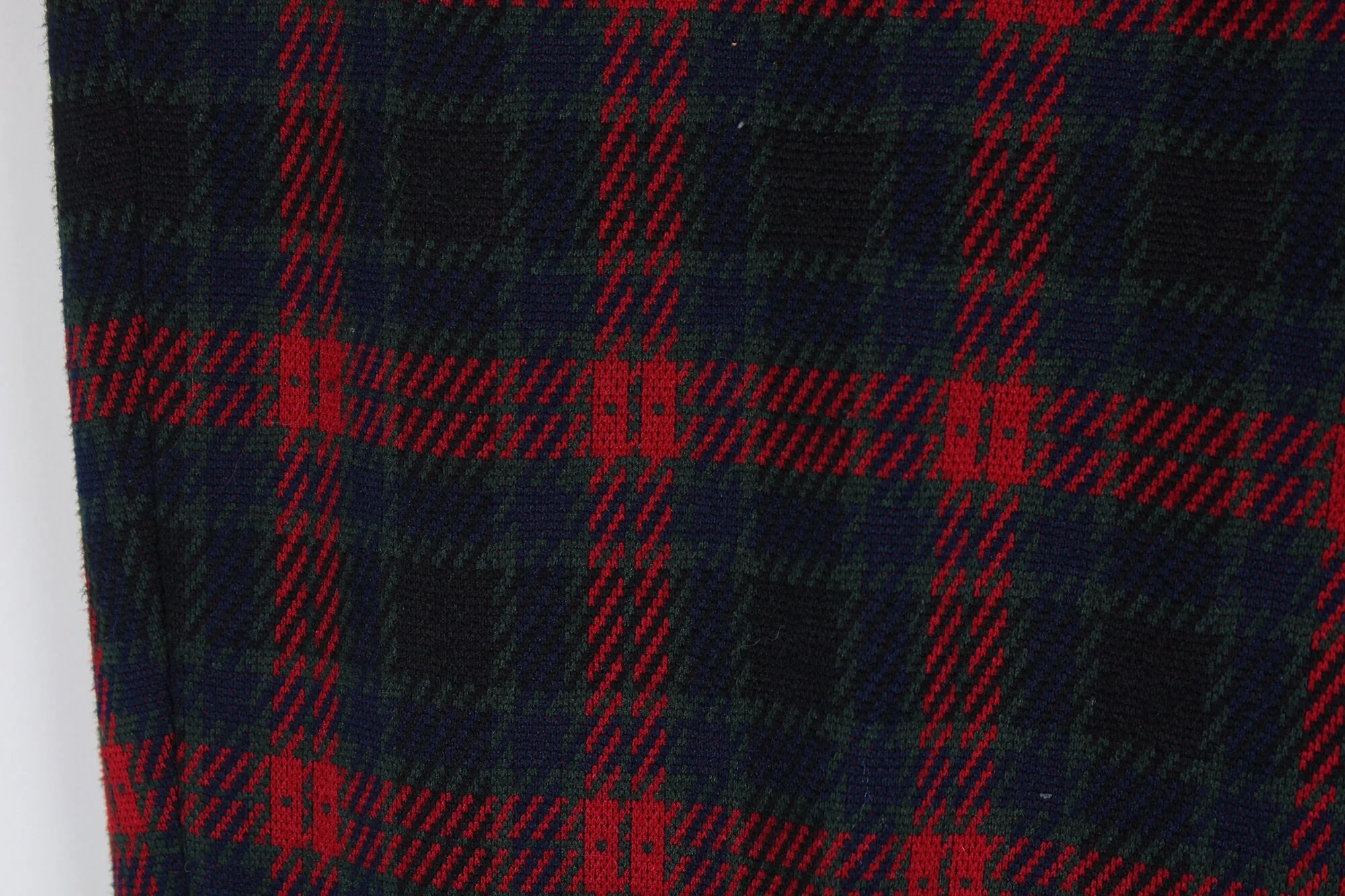 Vintage Mens 70s Era Christmas Red Green Blue Plaid Polyester Leisure Pants - Image 3