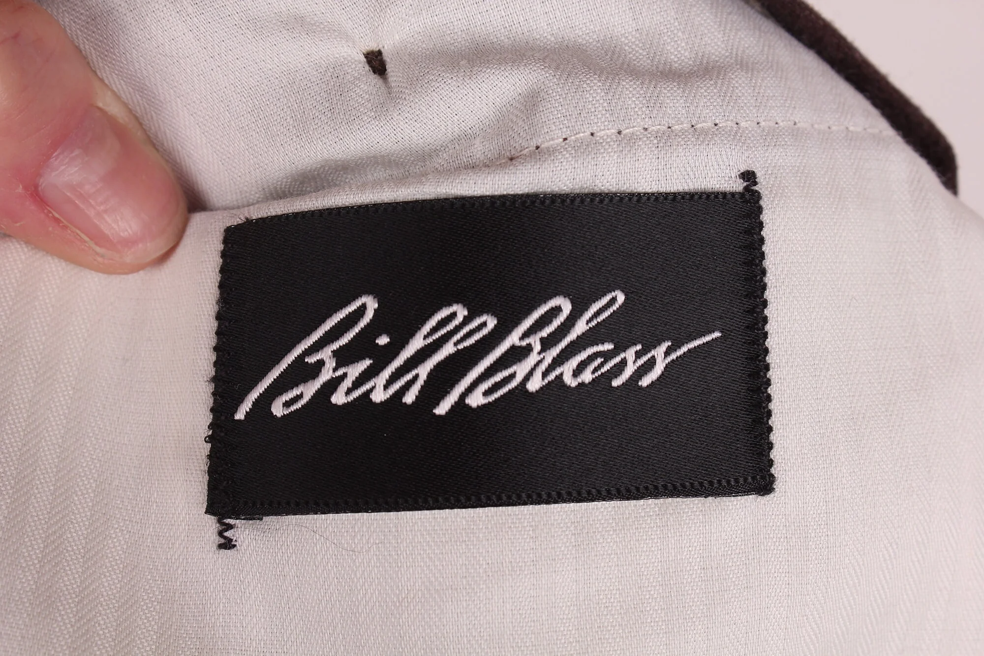 Vintage Mens 80s Era Cashmere Wool Chocolate Brown Bill Blass Brand Men's Dress Pants by Bill Blass - Image 3