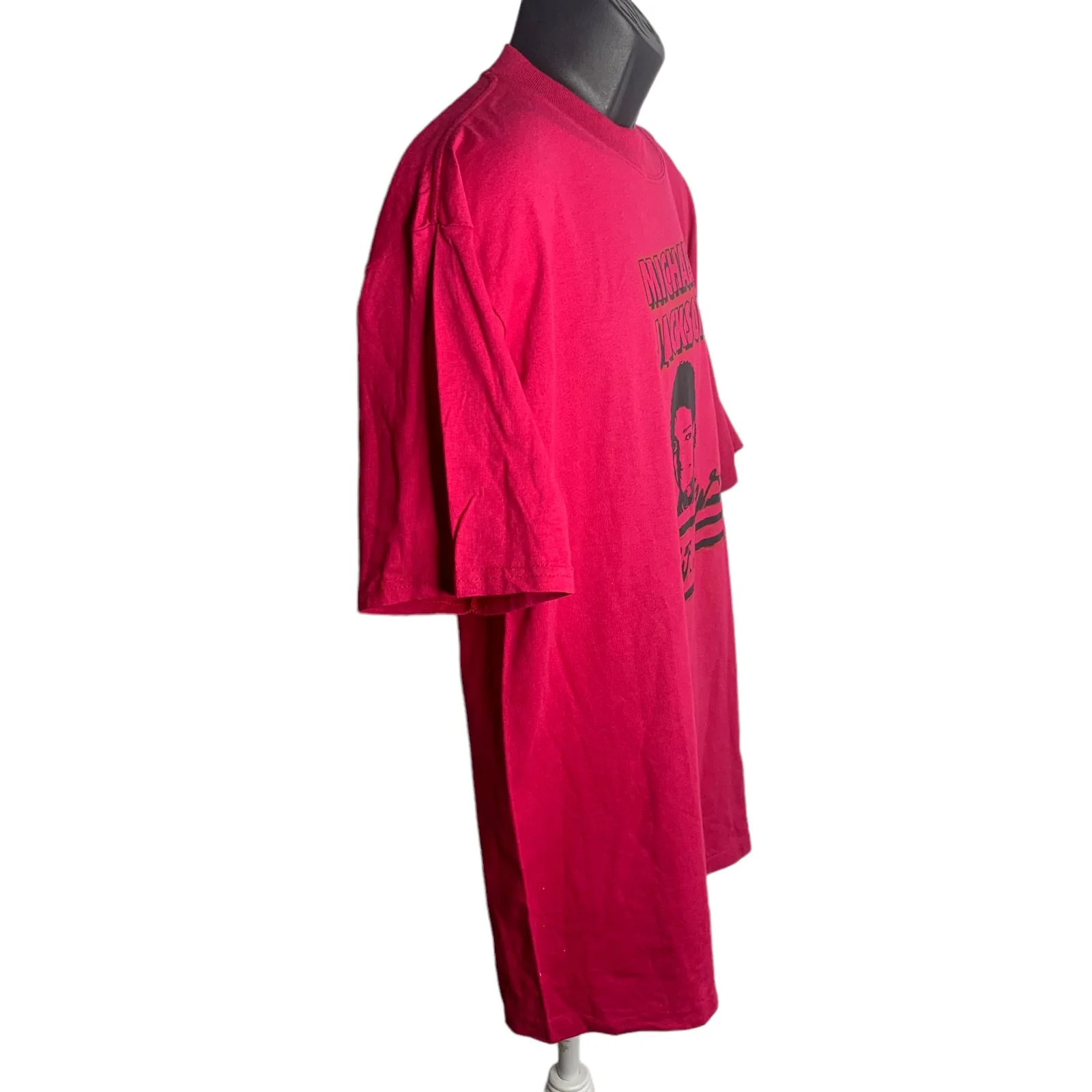Vintage Mens 90s Michael Jackson Family Values Thriller T-Shirt L Fuchsia Pink by MGM Grand - Image 6