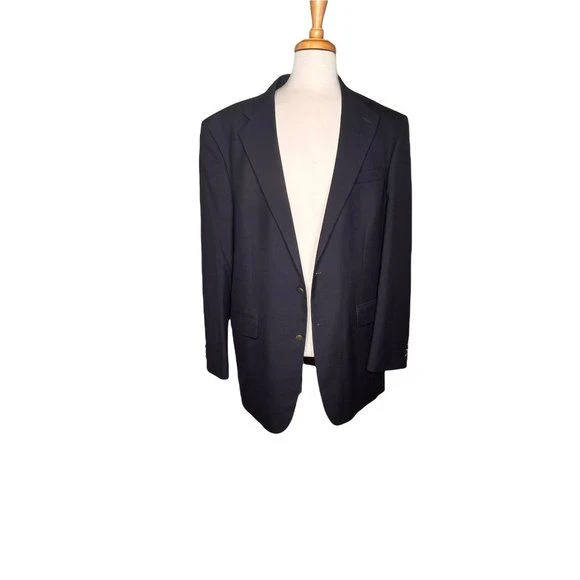 Vintage Mens Couture Navy Blazer Mon No Thvricensis Civitatis by Oscar De La Renta - Image 7