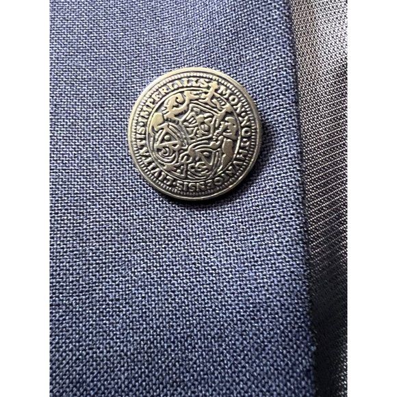 Vintage Mens Couture Navy Blazer Mon No Thvricensis Civitatis by Oscar De La Renta - Image 9