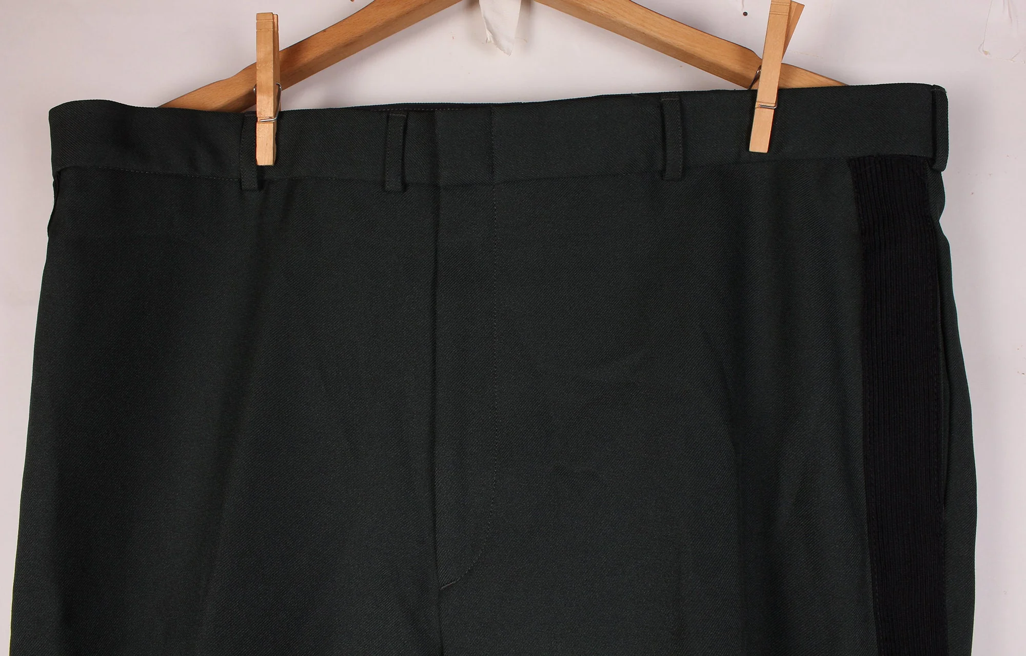 Vintage Men's Forest Dark Green Uniform Army Police Trousers Slacks Pants Parade Dress by Parade Dress - Image 2