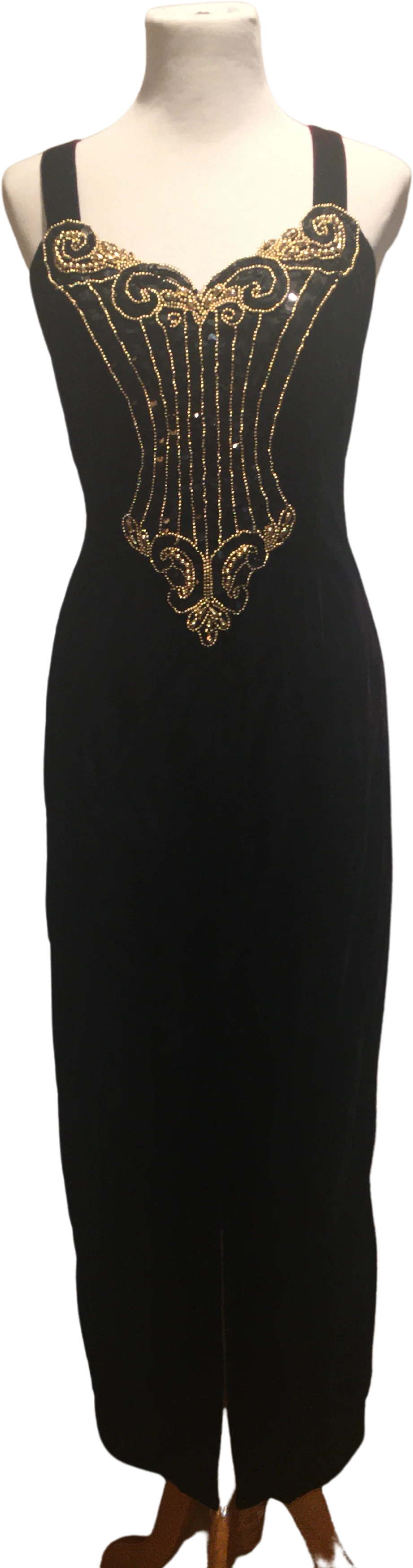 Vintage Merlot Velvet Dress With Embellishment By Jessica Mcclintock Gunn Sax Dress - Size 8