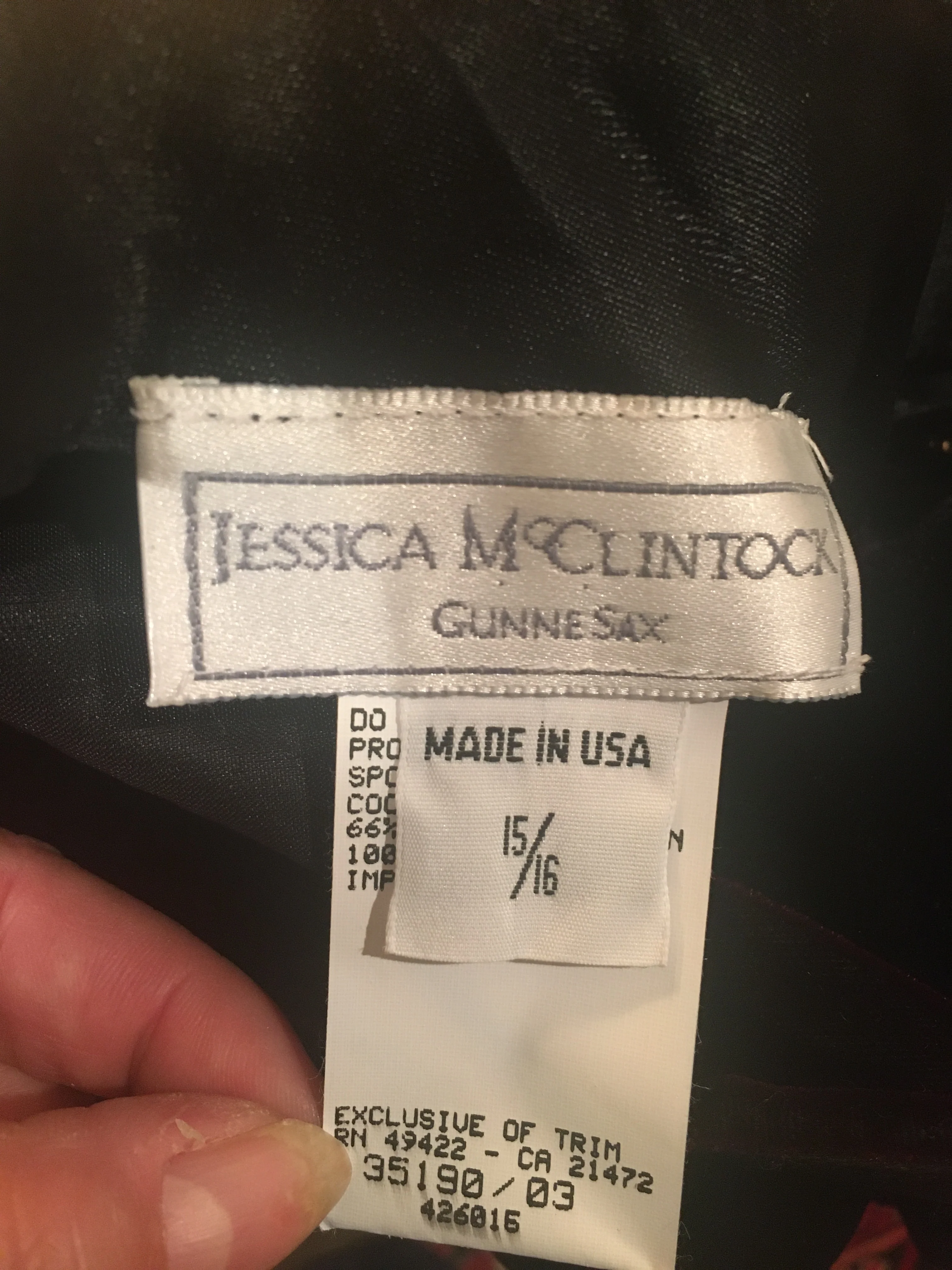 Vintage Merlot Velvet Dress With Embellishment By Jessica Mcclintock Gunn Sax Dress - Size 8 - Image 13