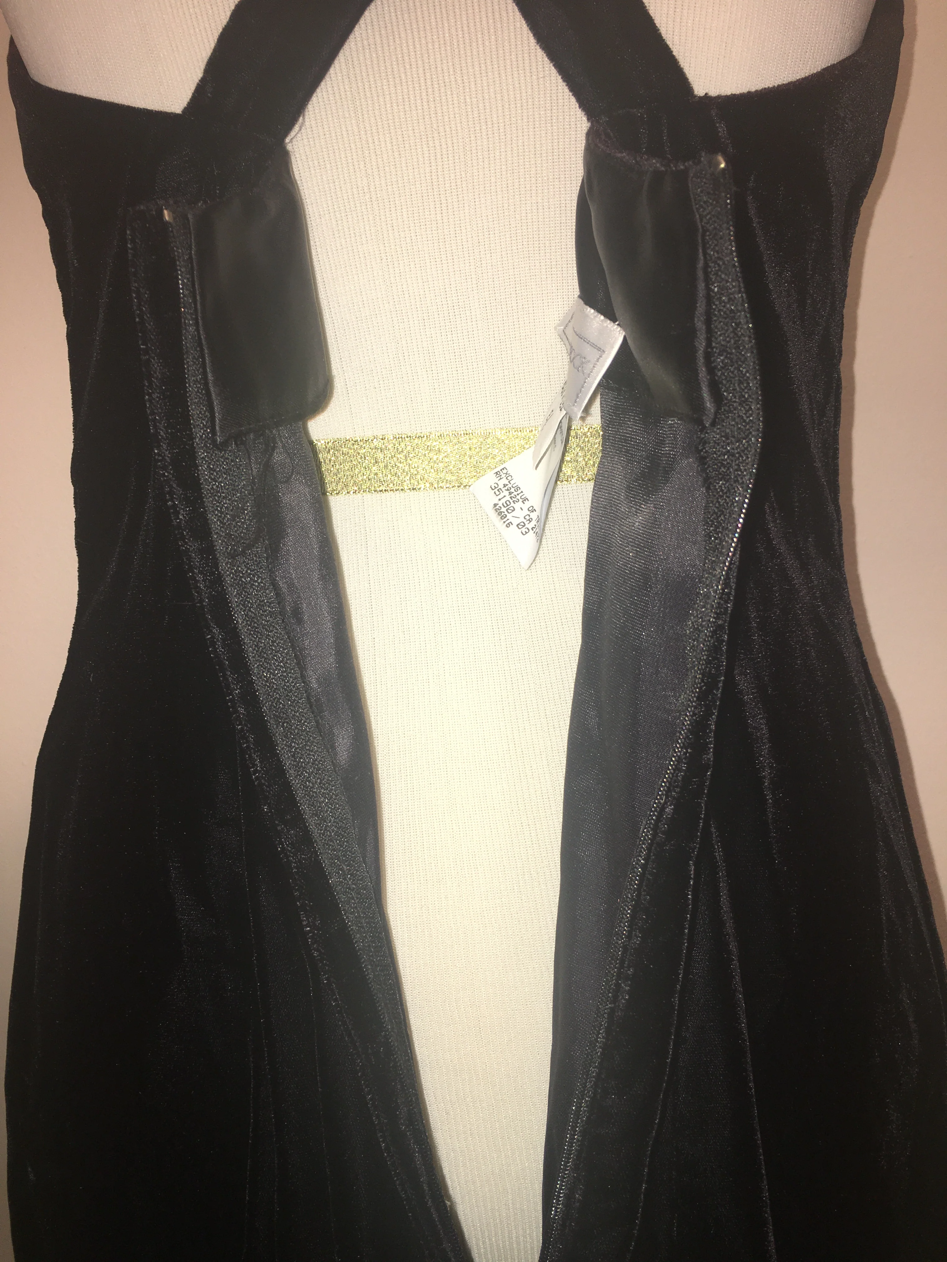 Vintage Merlot Velvet Dress With Embellishment By Jessica Mcclintock Gunn Sax Dress - Size 8 - Image 8