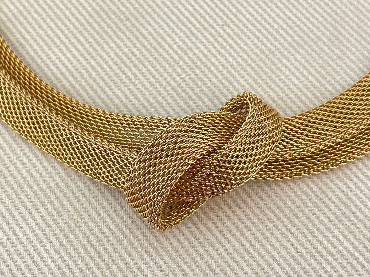 Vintage Mesh Love Knot Statement Choker by Napier - Image 3