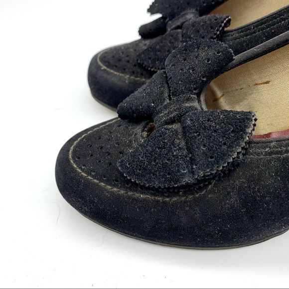 Vintage Mid Century Laird Shober Suede Pumps Bow - Image 7