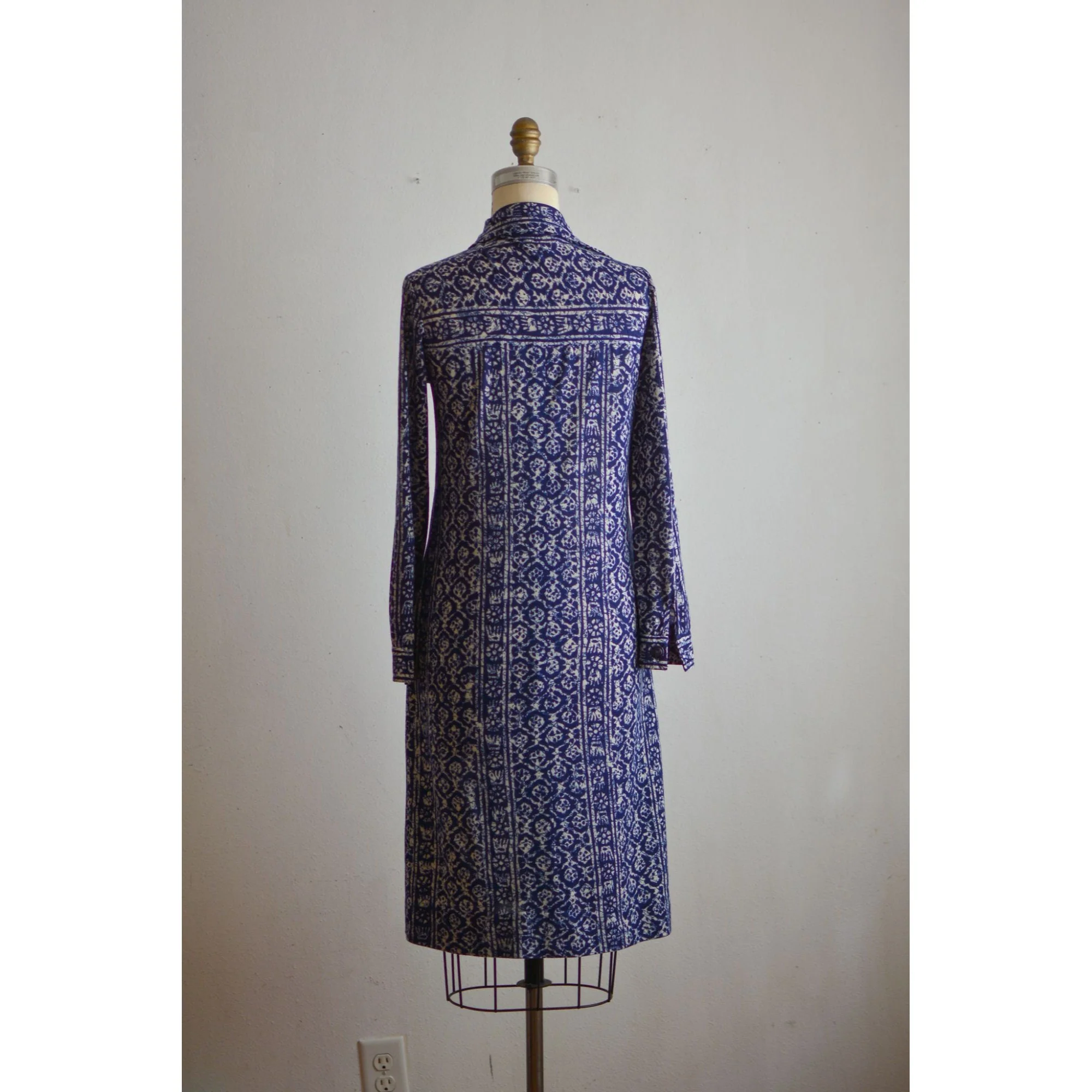 Vintage Midi Dress Buttoned Down Fall Long Sleeve Casual Comfortable - Image 2