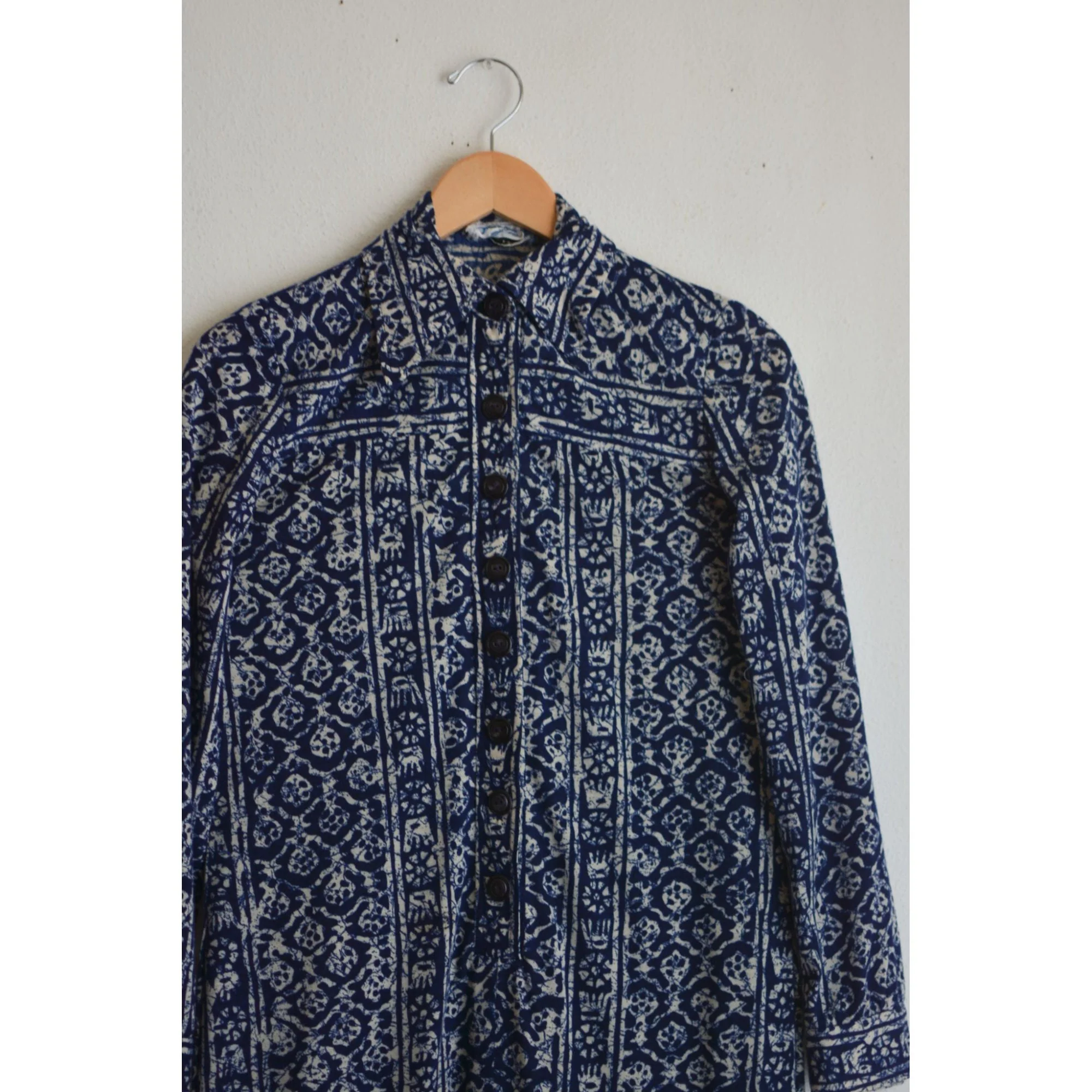 Vintage Midi Dress Buttoned Down Fall Long Sleeve Casual Comfortable - Image 4