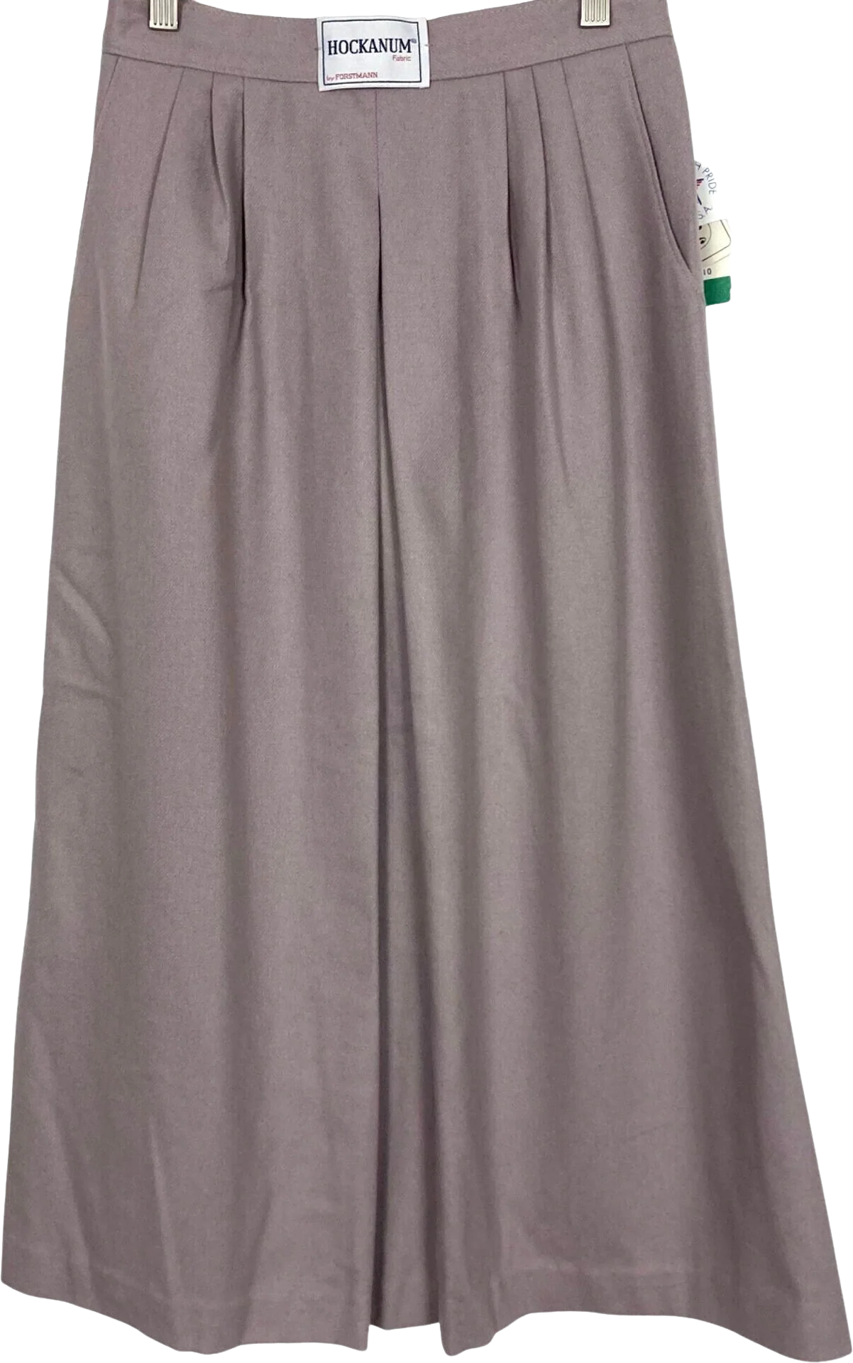 Vintage Midi Skirt Womens 10 Mauve Wool Lined 28" Waist New by Forstmann
