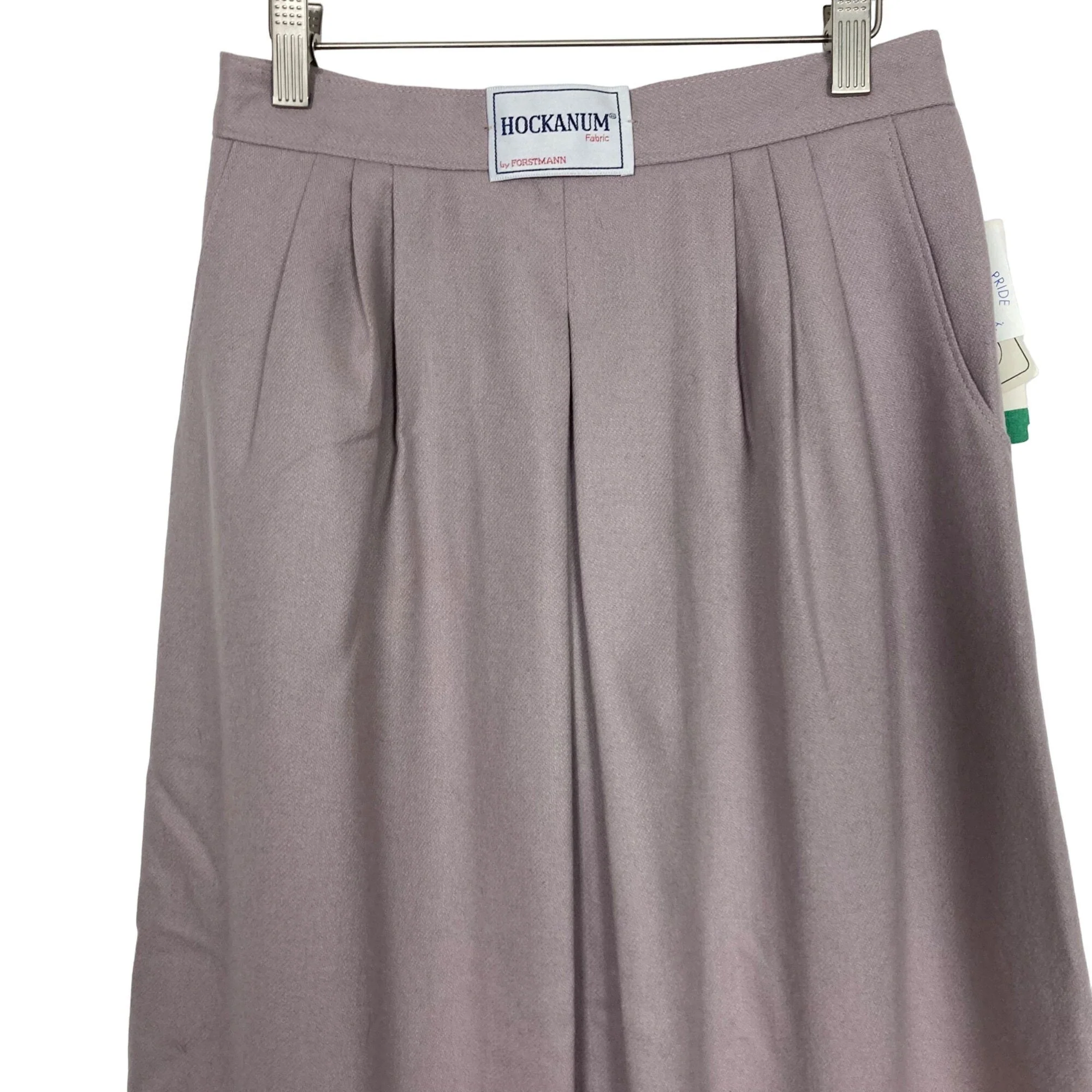 Vintage Midi Skirt Womens 10 Mauve Wool Lined 28" Waist New by Forstmann - Image 2