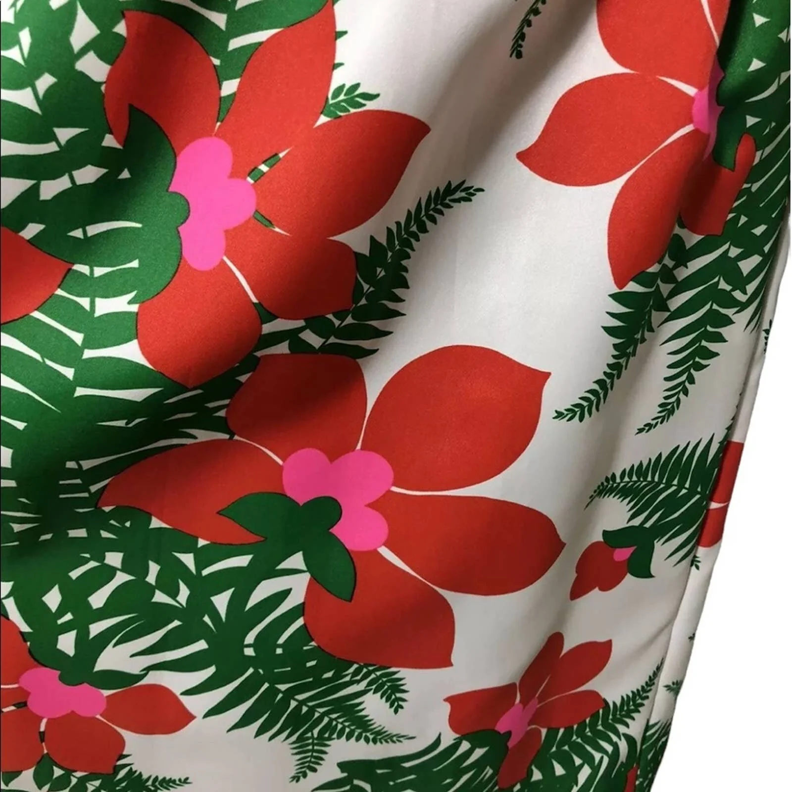 Vintage Mod Dress Tropical 60s Handmade Floral Dress Party Cocktail Sm Med - Image 6