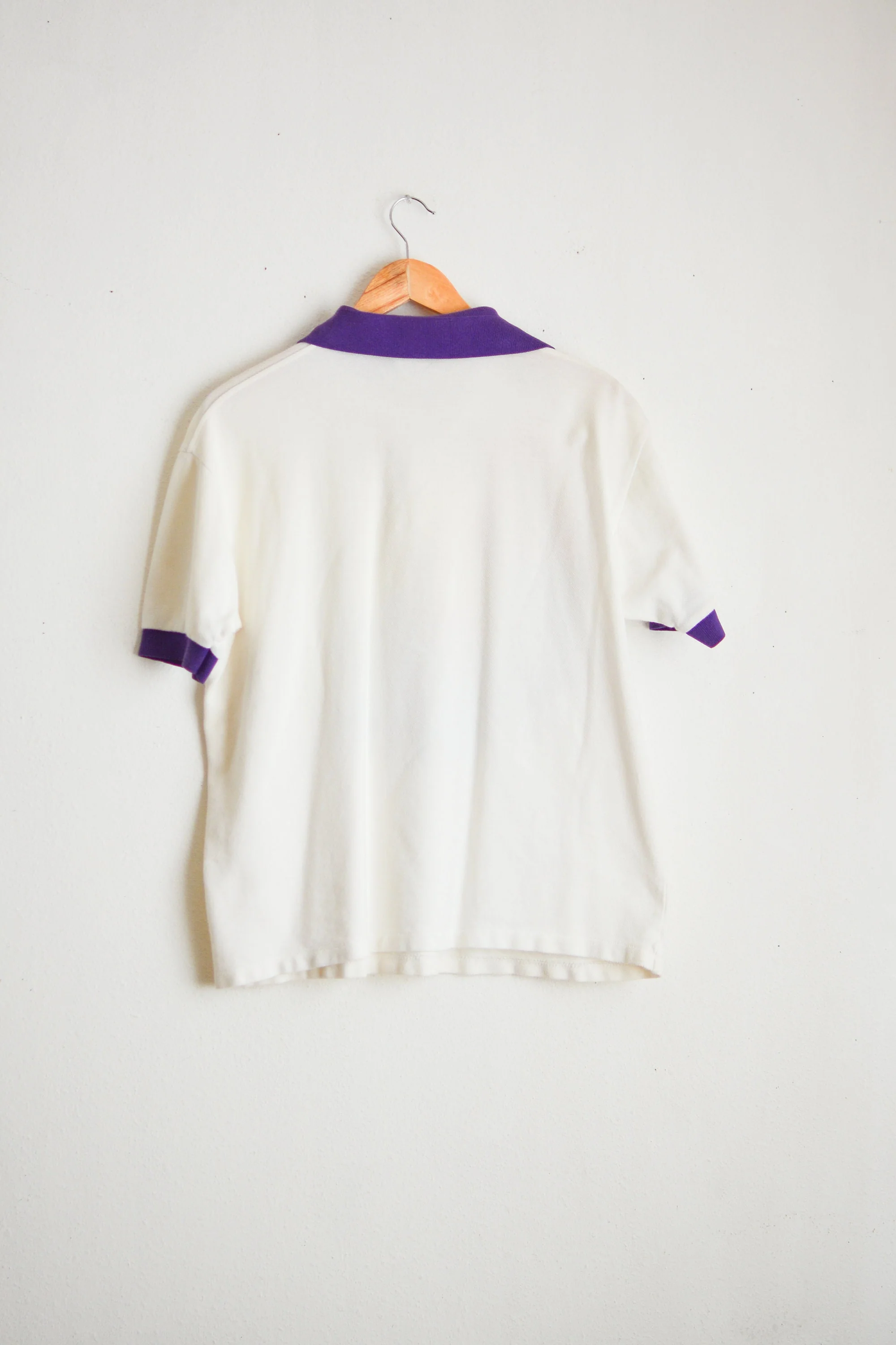 Vintage Monogram Shirt French Street Style Collar Purple Island Summer Top by Defense B'afficher - Image 2