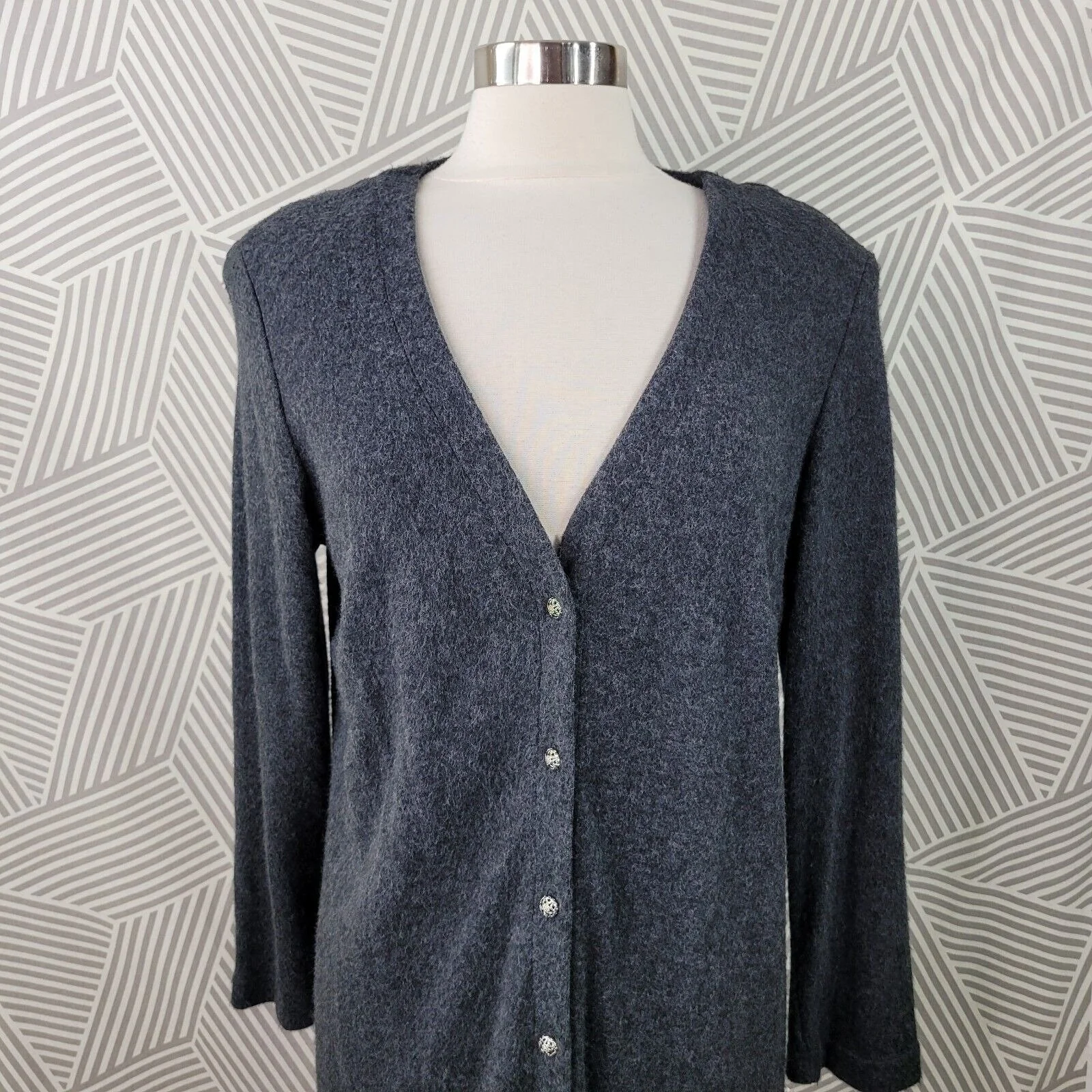 Vintage New Cardigan Sweater Dress Size 14 Button Up Dark Academia Soft Cozy by Ouida - Image 4