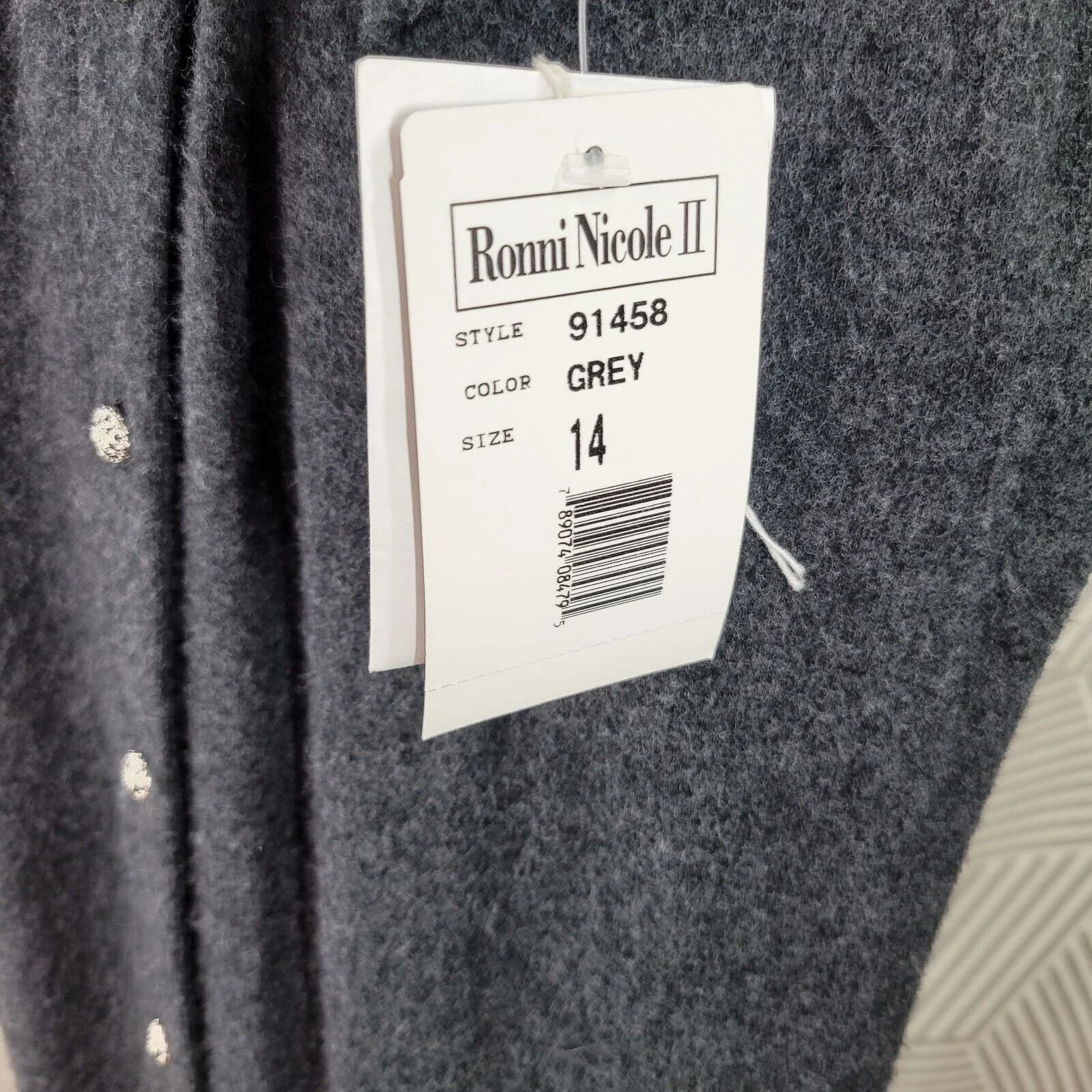 Vintage New Cardigan Sweater Dress Size 14 Button Up Dark Academia Soft Cozy by Ouida - Image 9