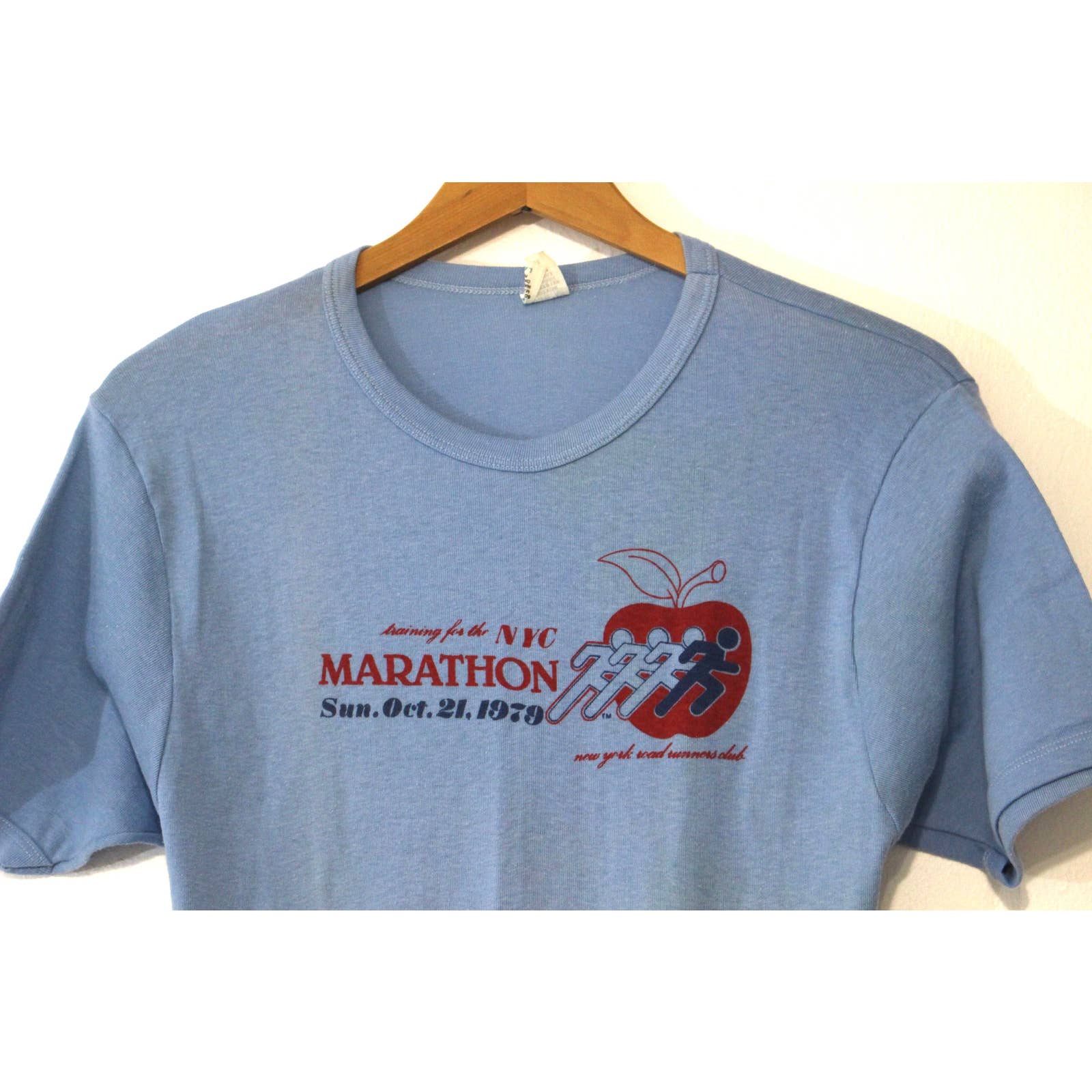 Vintage New York City Marathon Training 1979 T-Shirt Large by Cross Patch - Image 3