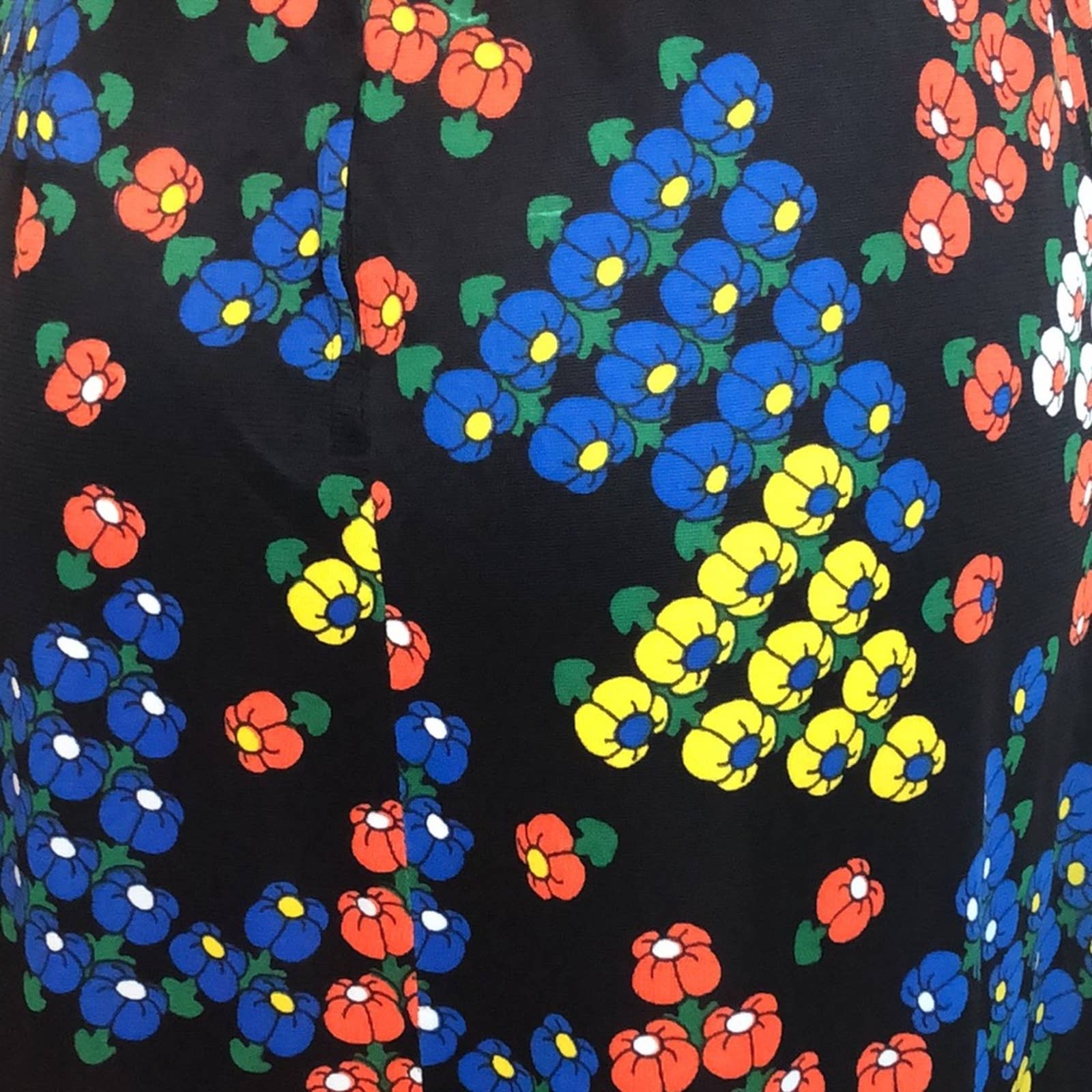 Vintage Novelty Floral Print High Neck Maxi Dress - Image 4