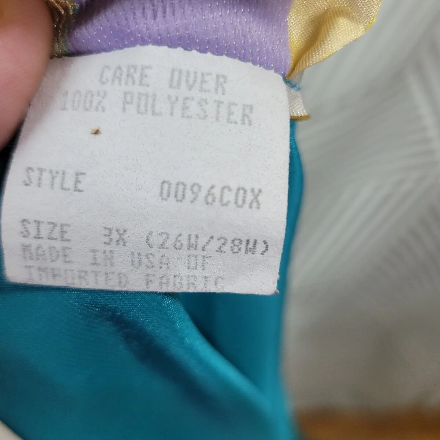 Vintage Nylon Sissy Retro Nightgown Plus Size 3x Lingerie Dress Satin Blue Bow by Califrnia Dynasty - Image 8