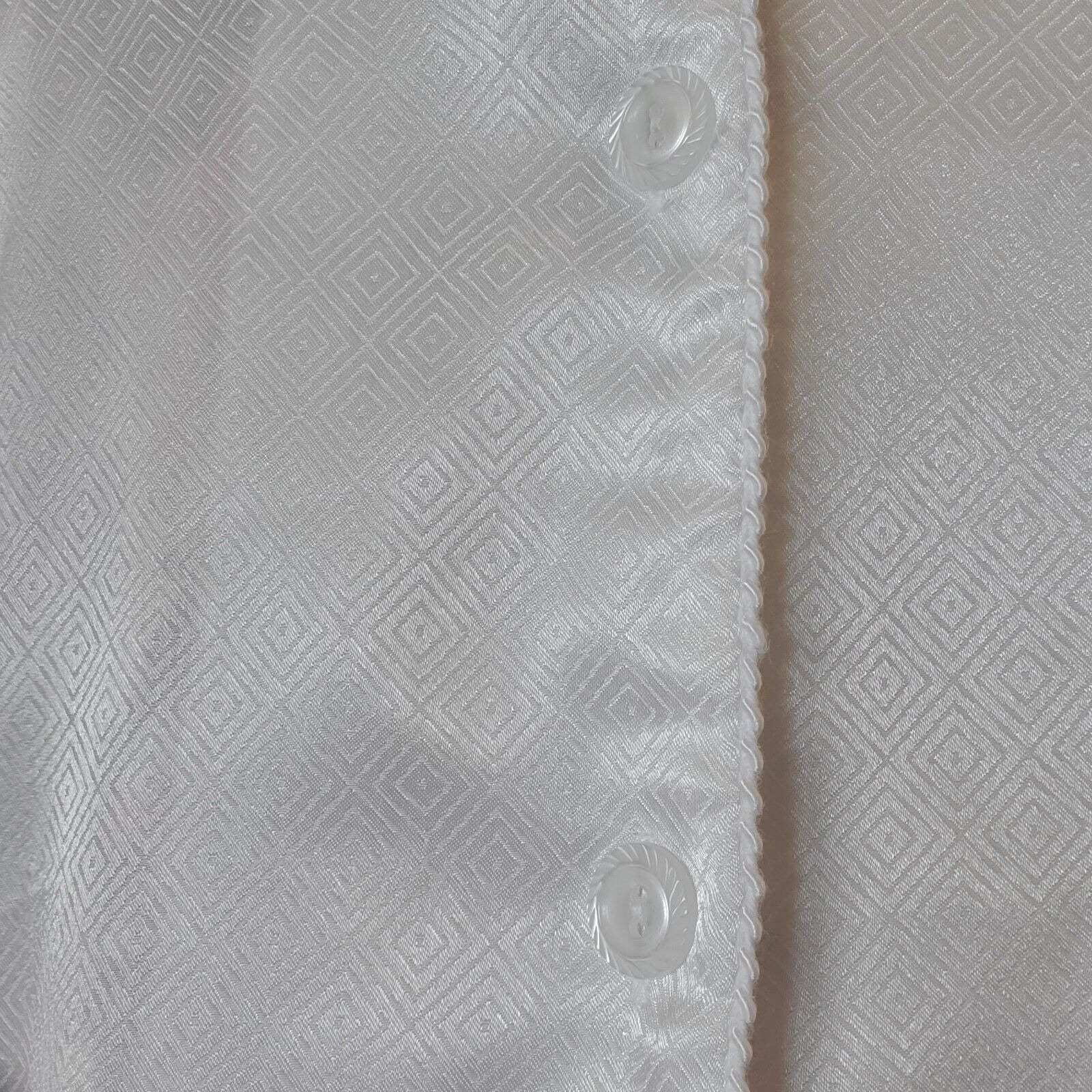 Vintage Off White Satin Blouse Button Up Longsleeve L/xl Flaw by Christian Dior - Image 7