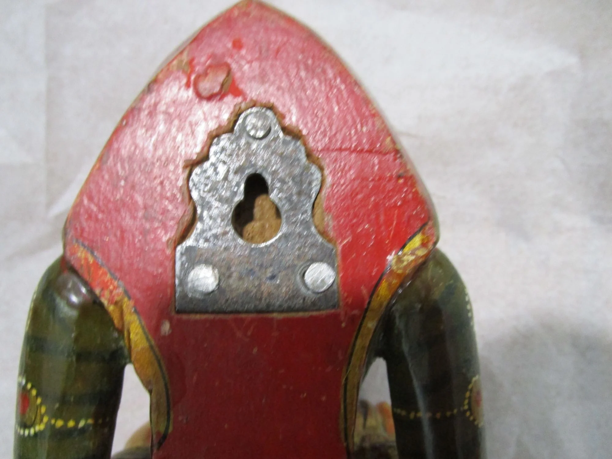 Vintage Painted Carved Wood Musician Traditional Dress - Image 13