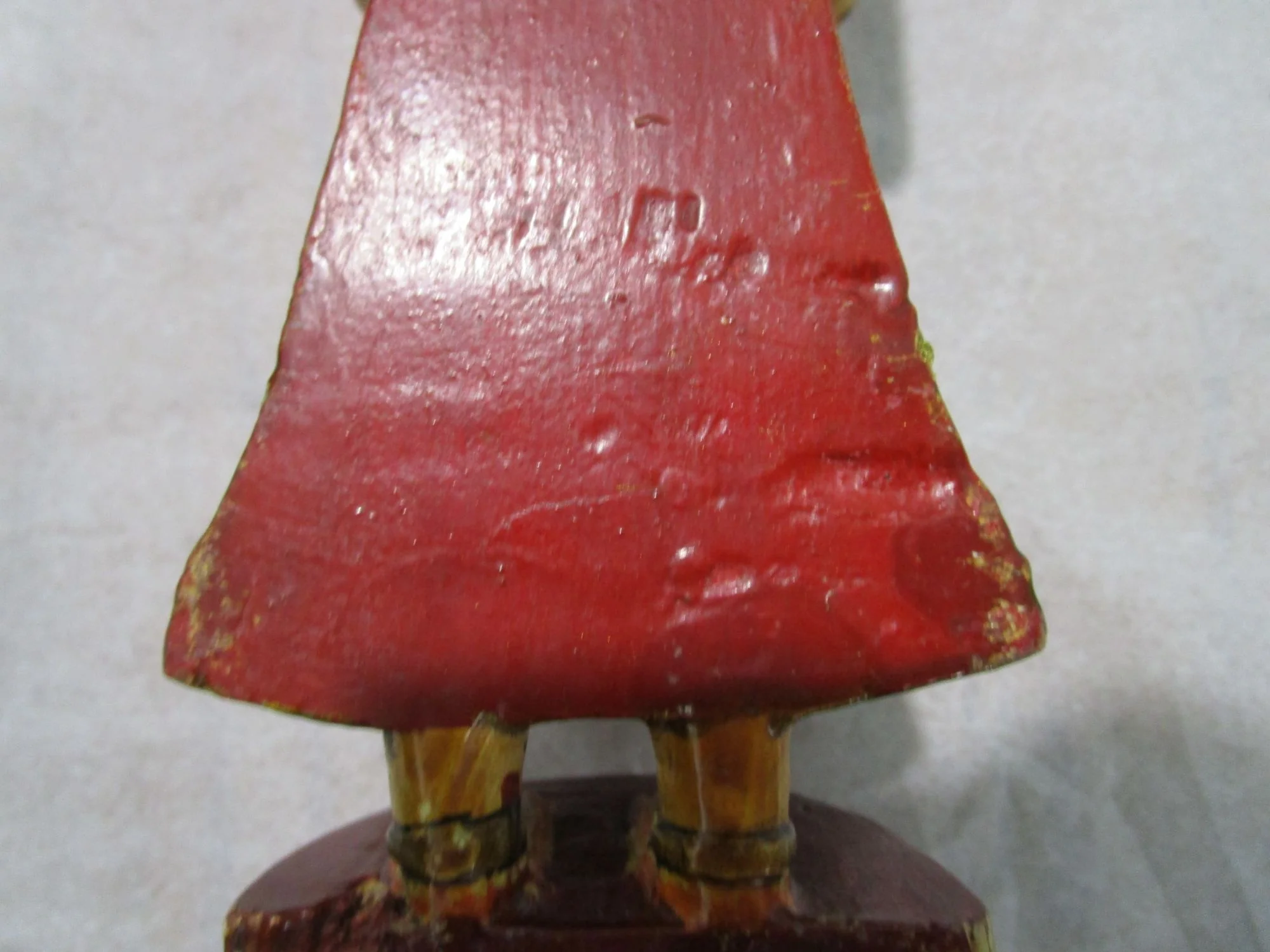 Vintage Painted Carved Wood Musician Traditional Dress - Image 14