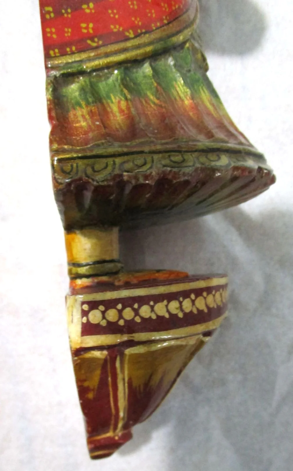 Vintage Painted Carved Wood Musician Traditional Dress - Image 17