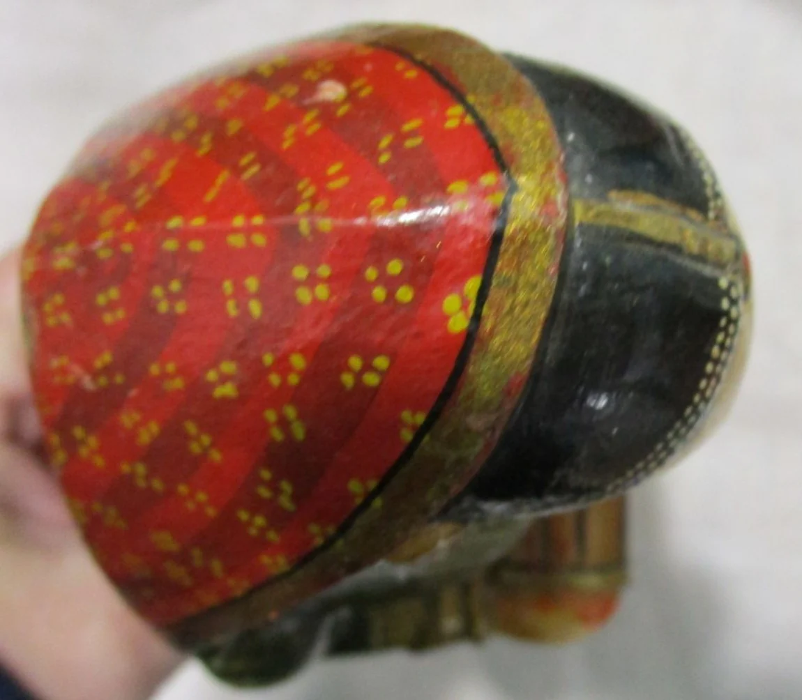 Vintage Painted Carved Wood Musician Traditional Dress - Image 18