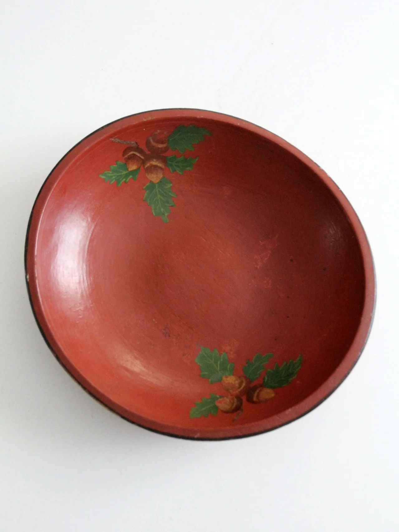 Vintage Painted Wooden Bowl - Image 4