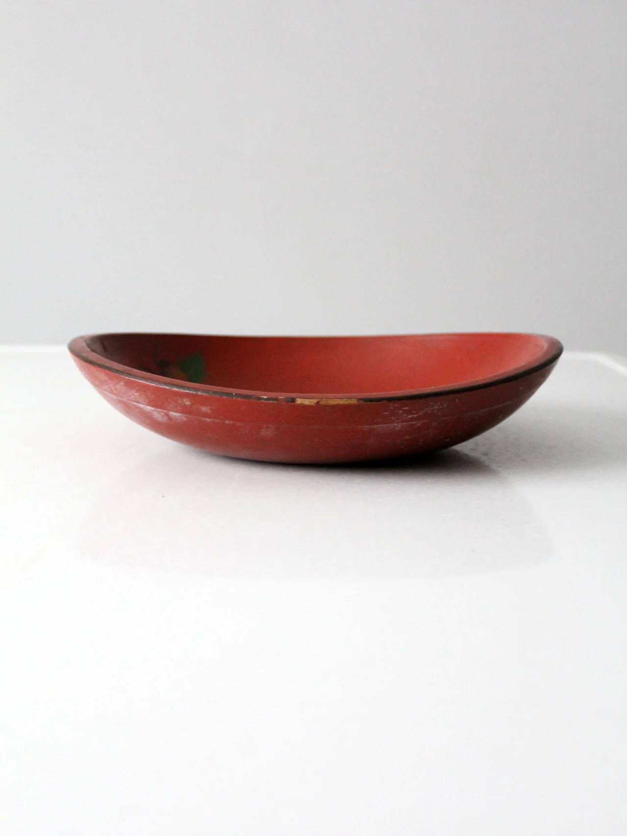 Vintage Painted Wooden Bowl - Image 5