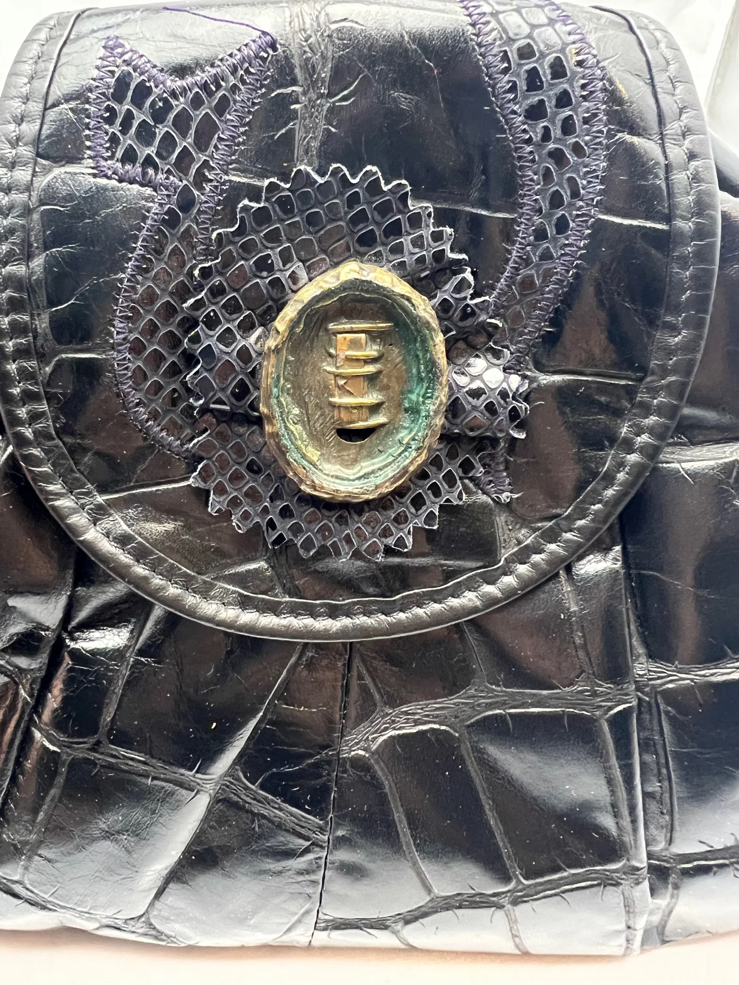 Vintage Park Avenue International Crossbody Clutch Genuine Crinkled Leather Bag by Park Avenue Int - Image 12