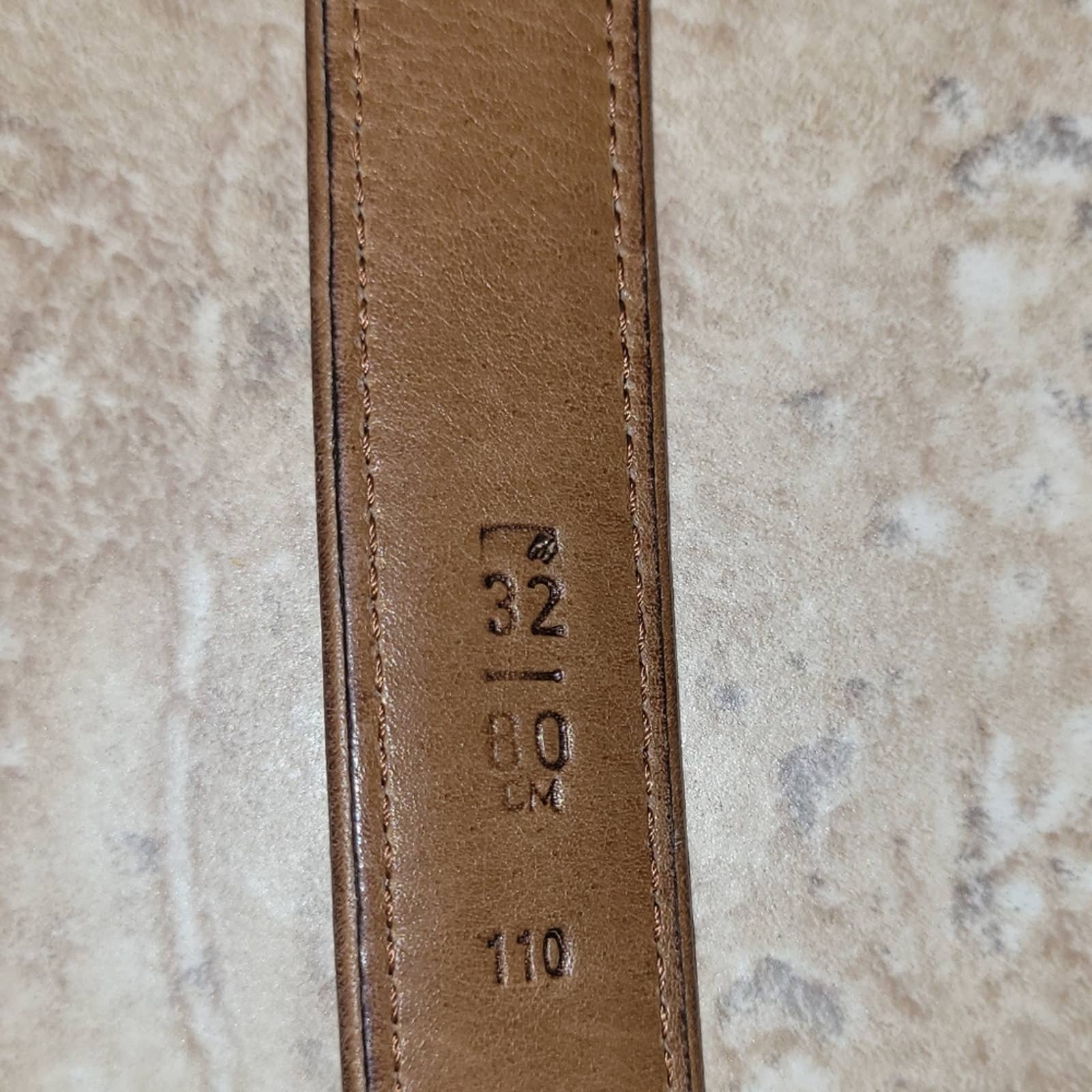 Vintage Peanut Brown Thin Leather Belt with Brass Hardware - Size S/m by Coach - Image 2