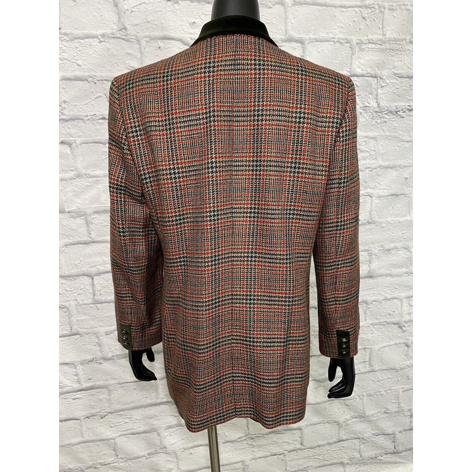Vintage Pendleton Houndstooth Blazer Jacket 4 Button Crested Usa M 90s Preppy by Pendleton - Image 2