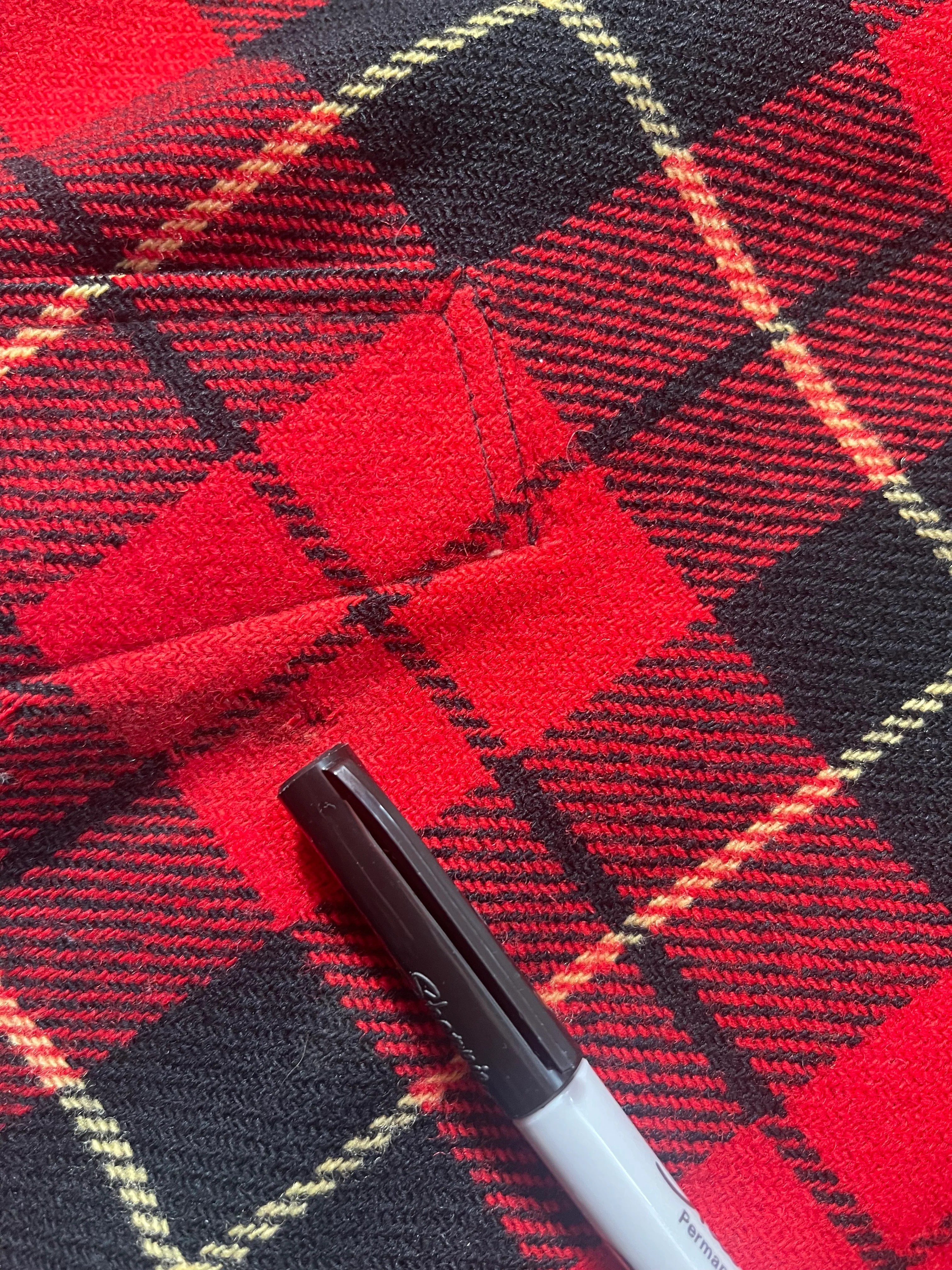 Vintage Pendleton Red Plaid Wool Zip Up Jacket By Pendleton - Image 13