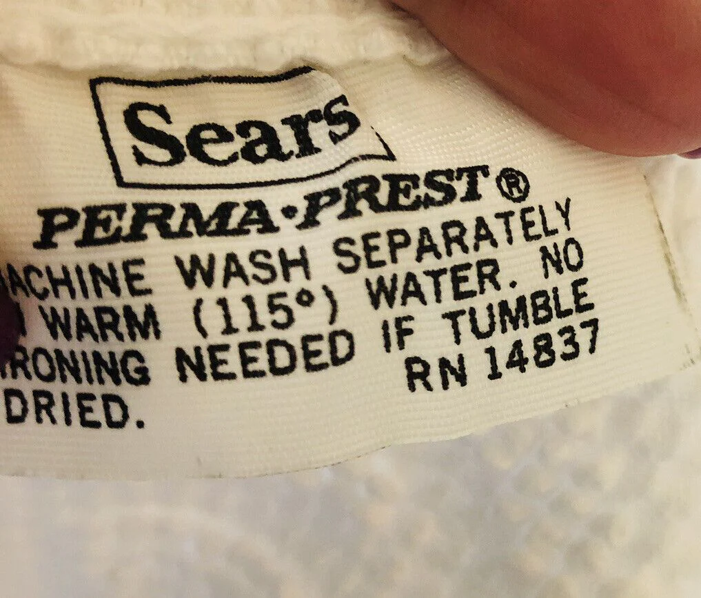 Vintage Perma-Prest Chenille Bedspread White King Rounded 70s 102"x108” by Sears - Image 7