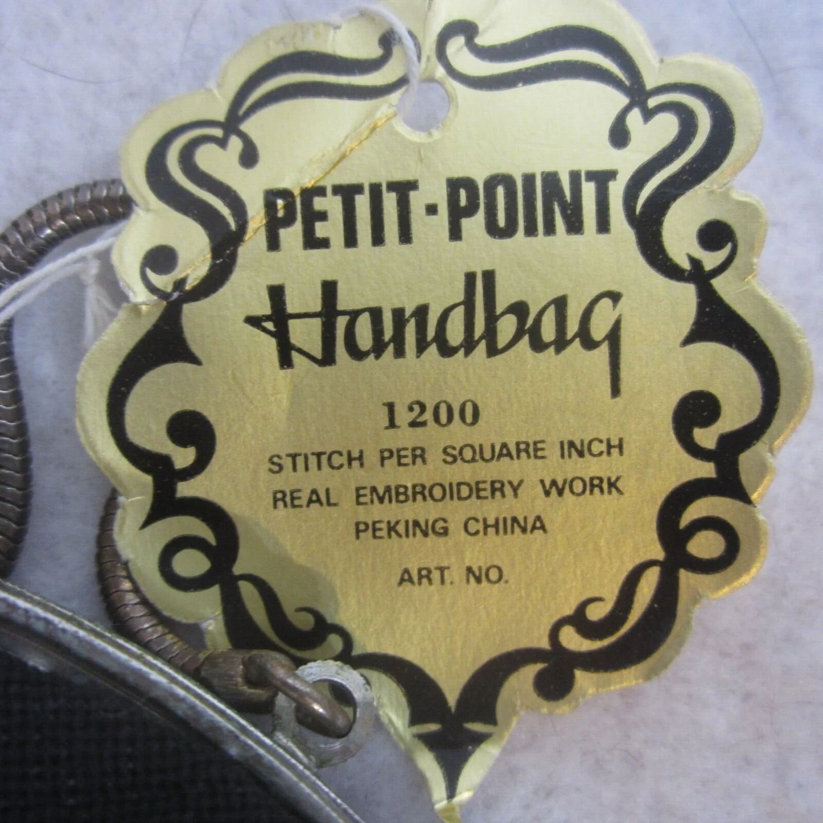 Vintage Petit Point Embroidery Evening Purse Bag Clutch - Image 7