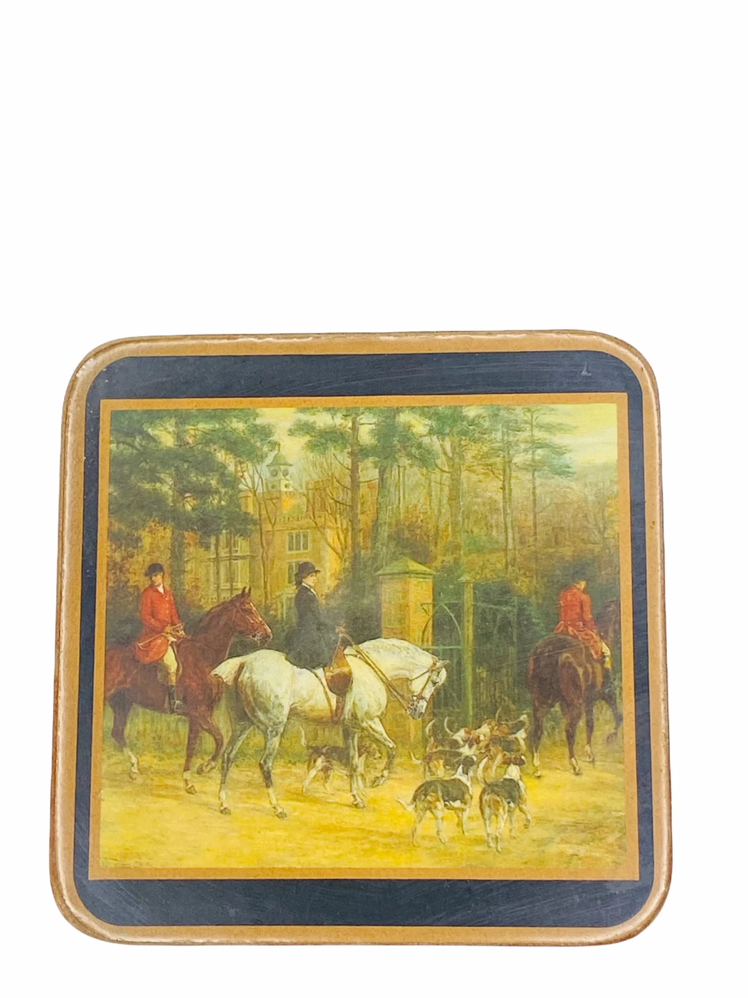 Vintage Pimpernel Coasters English Fox Hunting England Set of 5 Square by Pimpernel - Image 3