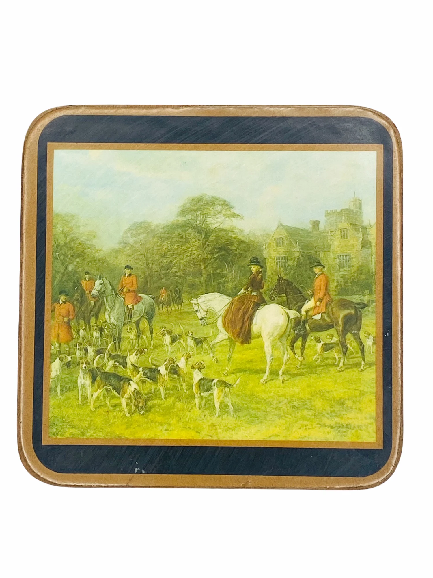 Vintage Pimpernel Coasters English Fox Hunting England Set of 5 Square by Pimpernel - Image 6