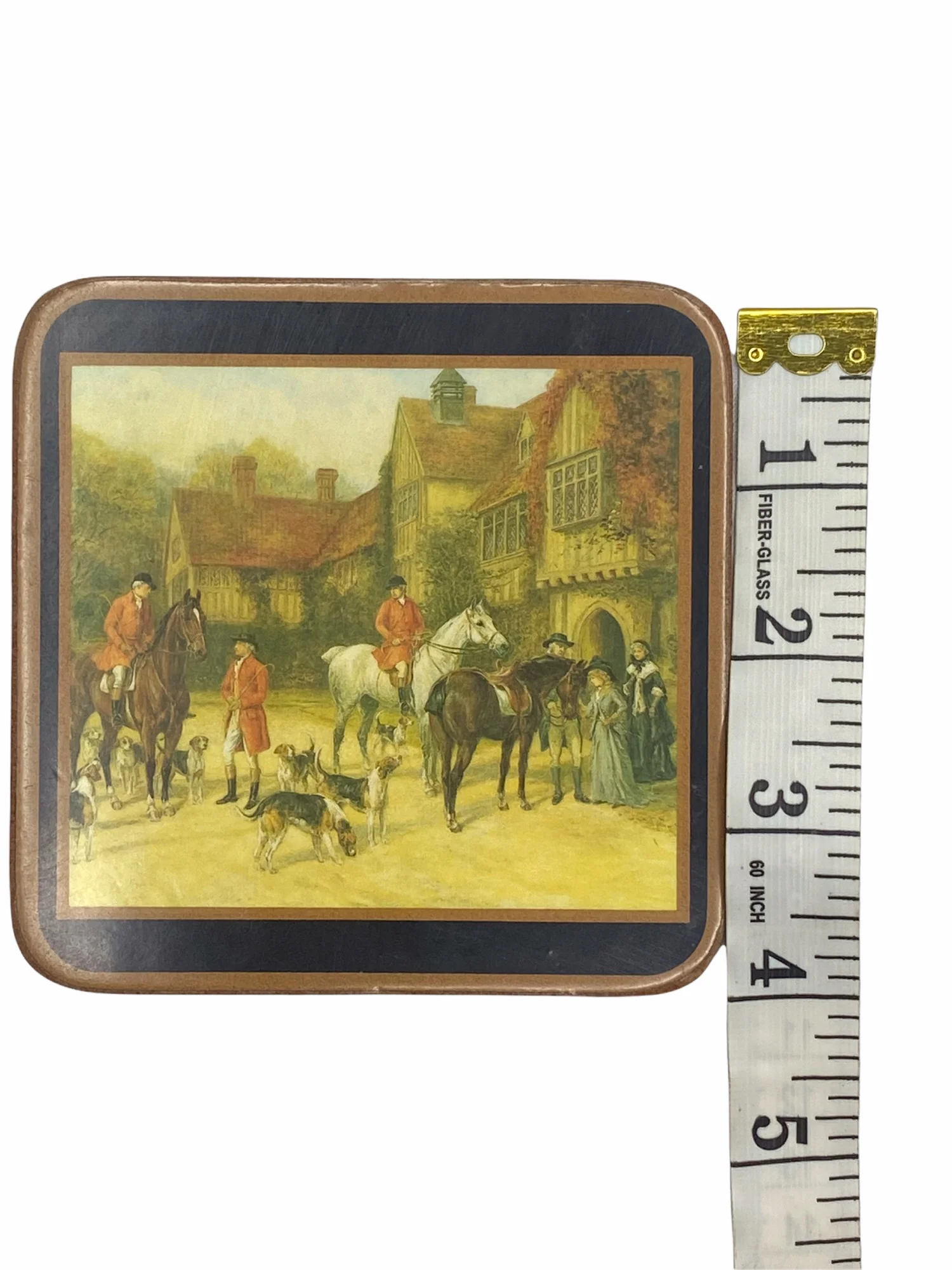 Vintage Pimpernel Coasters English Fox Hunting England Set of 5 Square by Pimpernel - Image 8