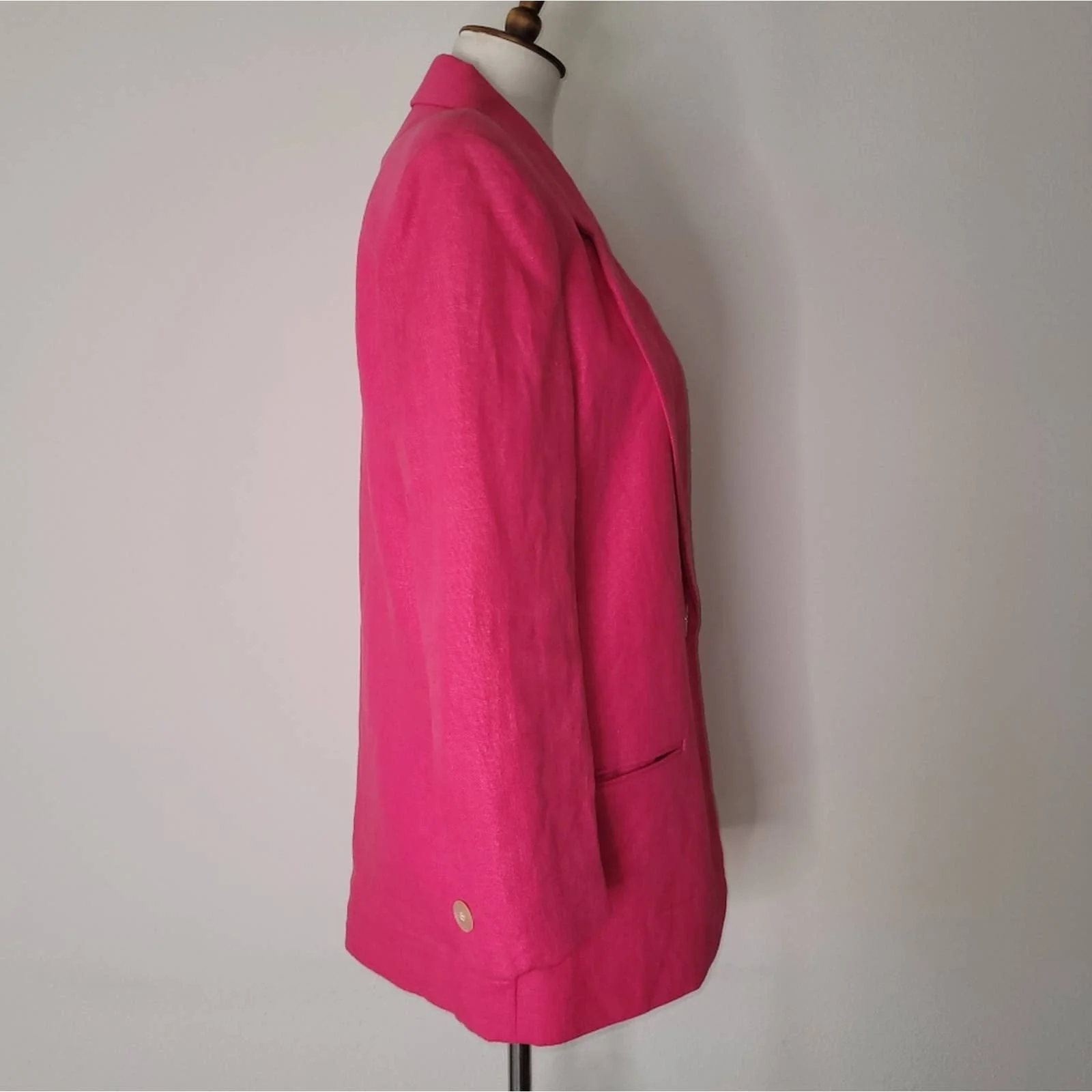 Vintage Pink Single Breasted Blazer Size M by International Scene - Image 3