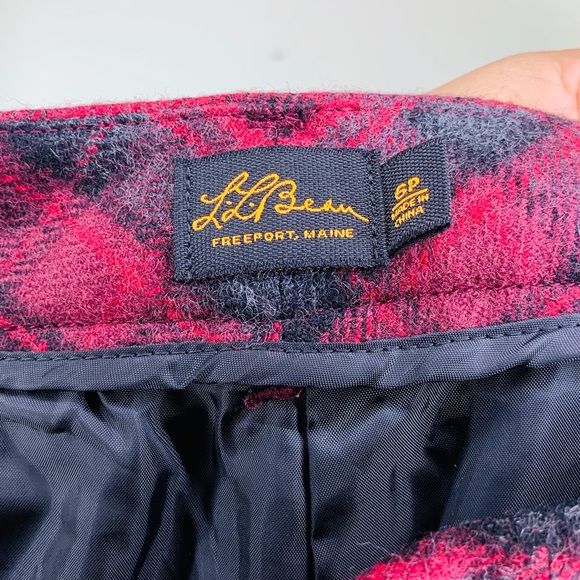Vintage Plaid Pants Tartan Plaid Wool Lined Pants Magenta 6p by LL Bean - Image 3