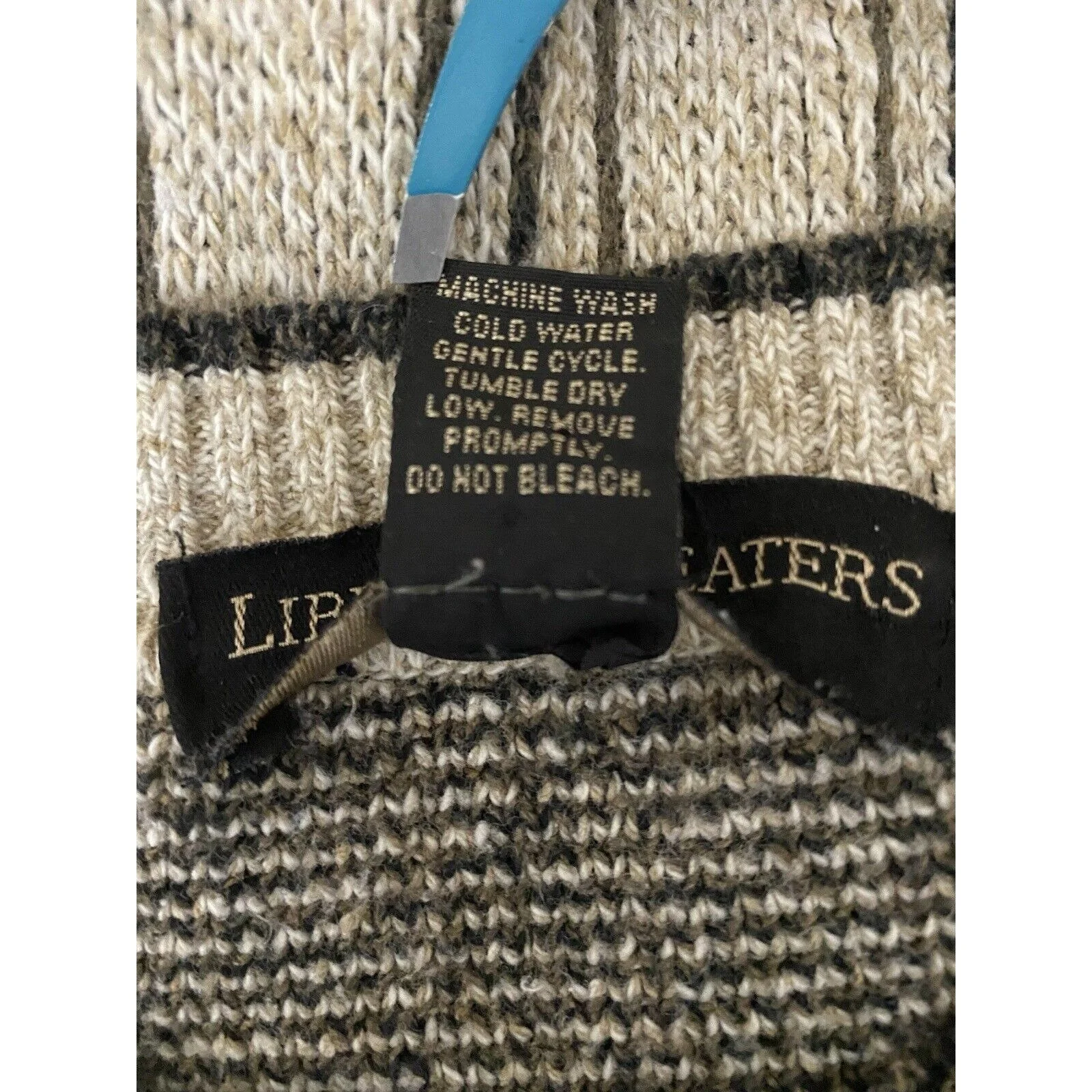 Vintage Plaid Sweater Crewneck 90s Men's Liberty Sweaters Acrylic Cotton by Liberty - Image 6