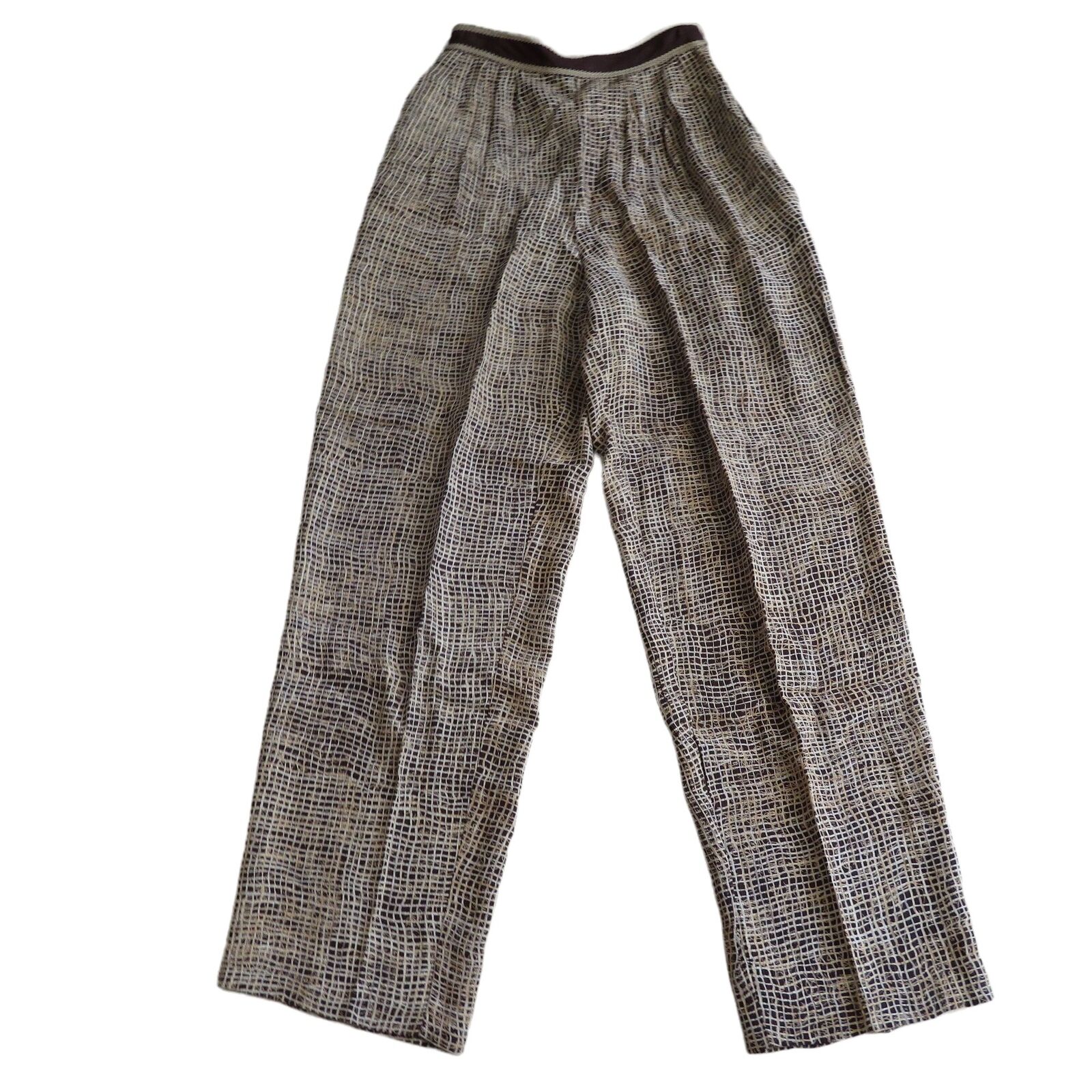Vintage Pleated High Waisted Cigarette Pants Xs Brown Pockets by Dorothy Schoelen - Image 2