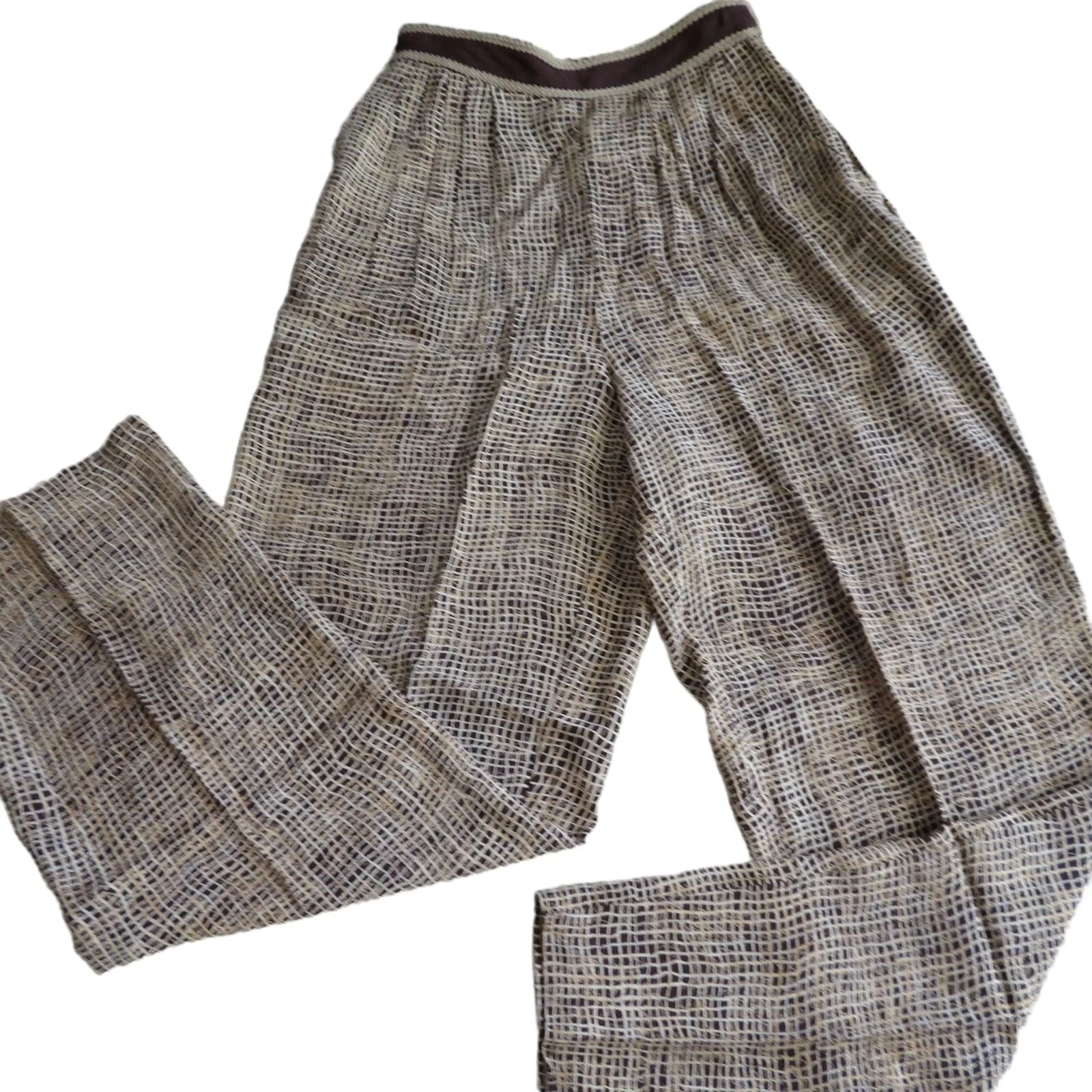 Vintage Pleated High Waisted Cigarette Pants Xs Brown Pockets by Dorothy Schoelen - Image 4