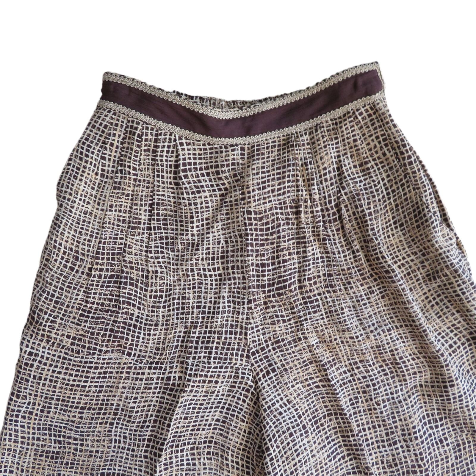 Vintage Pleated High Waisted Cigarette Pants Xs Brown Pockets by Dorothy Schoelen - Image 6