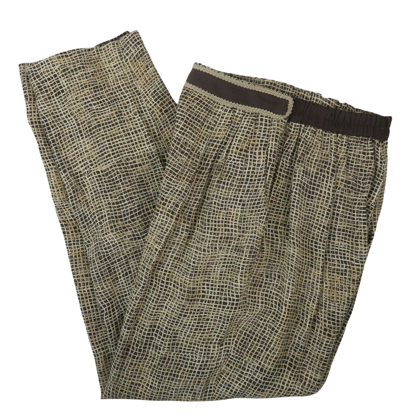 Vintage Pleated High Waisted Cigarette Pants Xs Brown Pockets by Dorothy Schoelen - Image 9