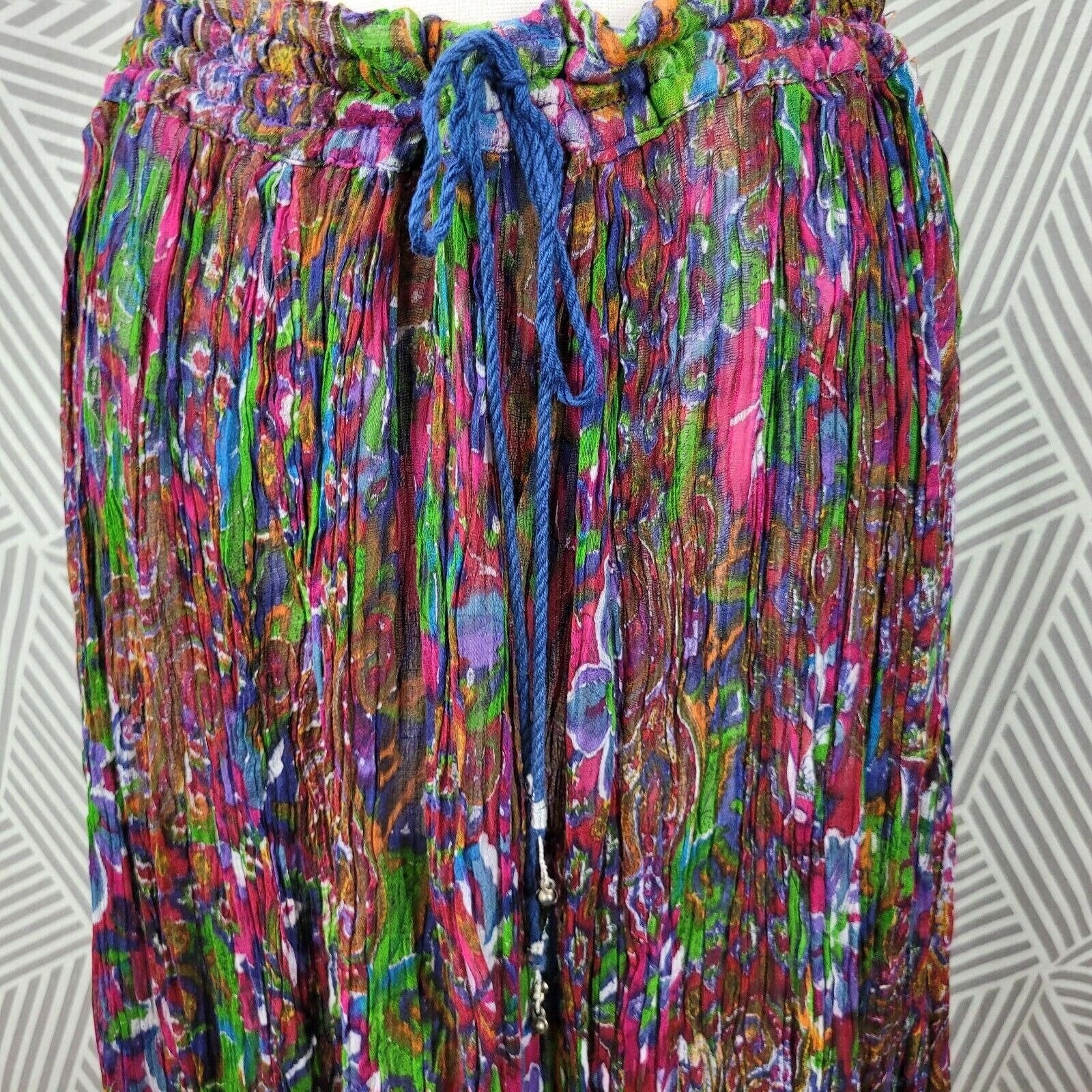 Vintage Plus Size 1x 2x 3x 4x Skirt Festival Gauze Flowy Full Pink - Image 4