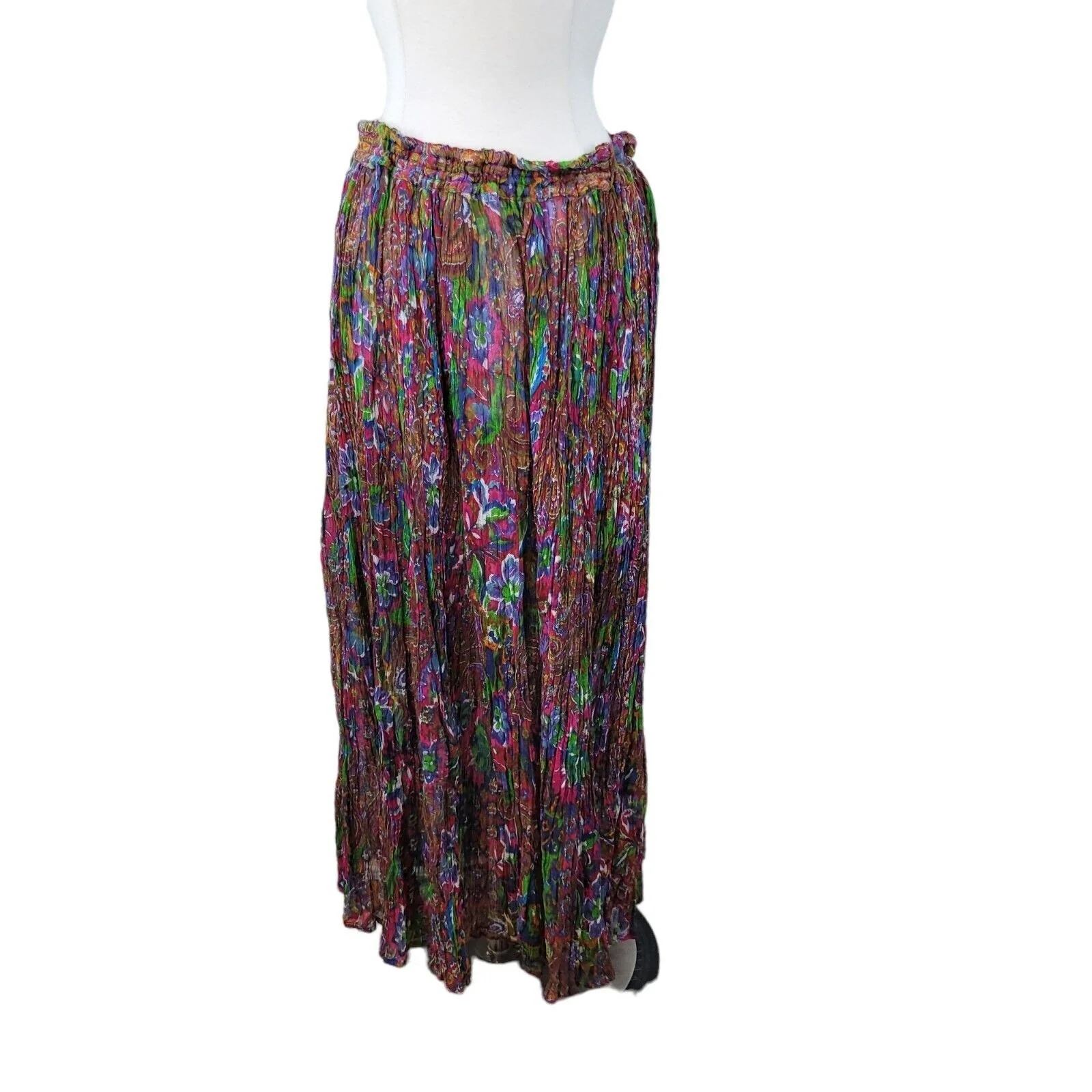 Vintage Plus Size 1x 2x 3x 4x Skirt Festival Gauze Flowy Full Pink - Image 6