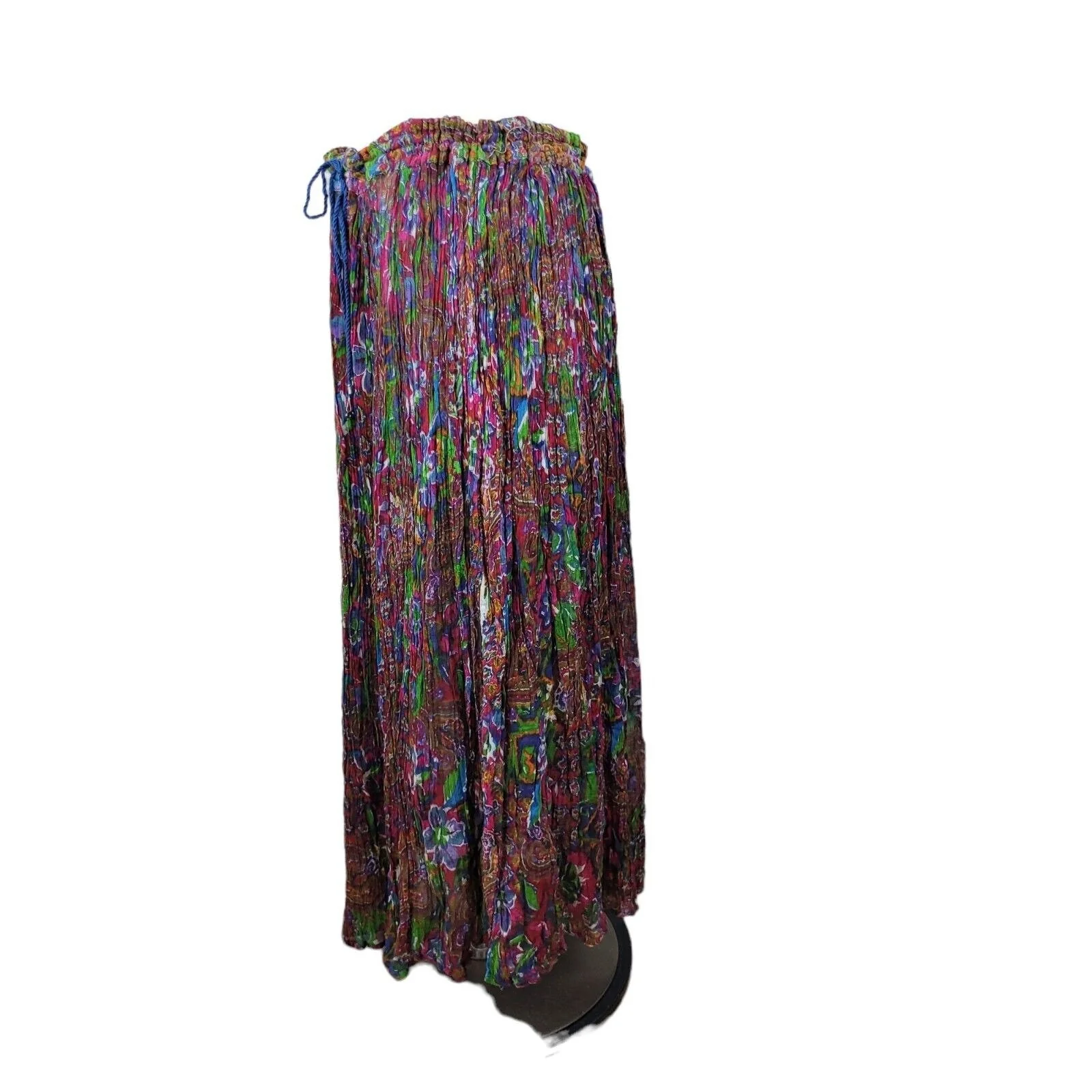 Vintage Plus Size 1x 2x 3x 4x Skirt Festival Gauze Flowy Full Pink - Image 7